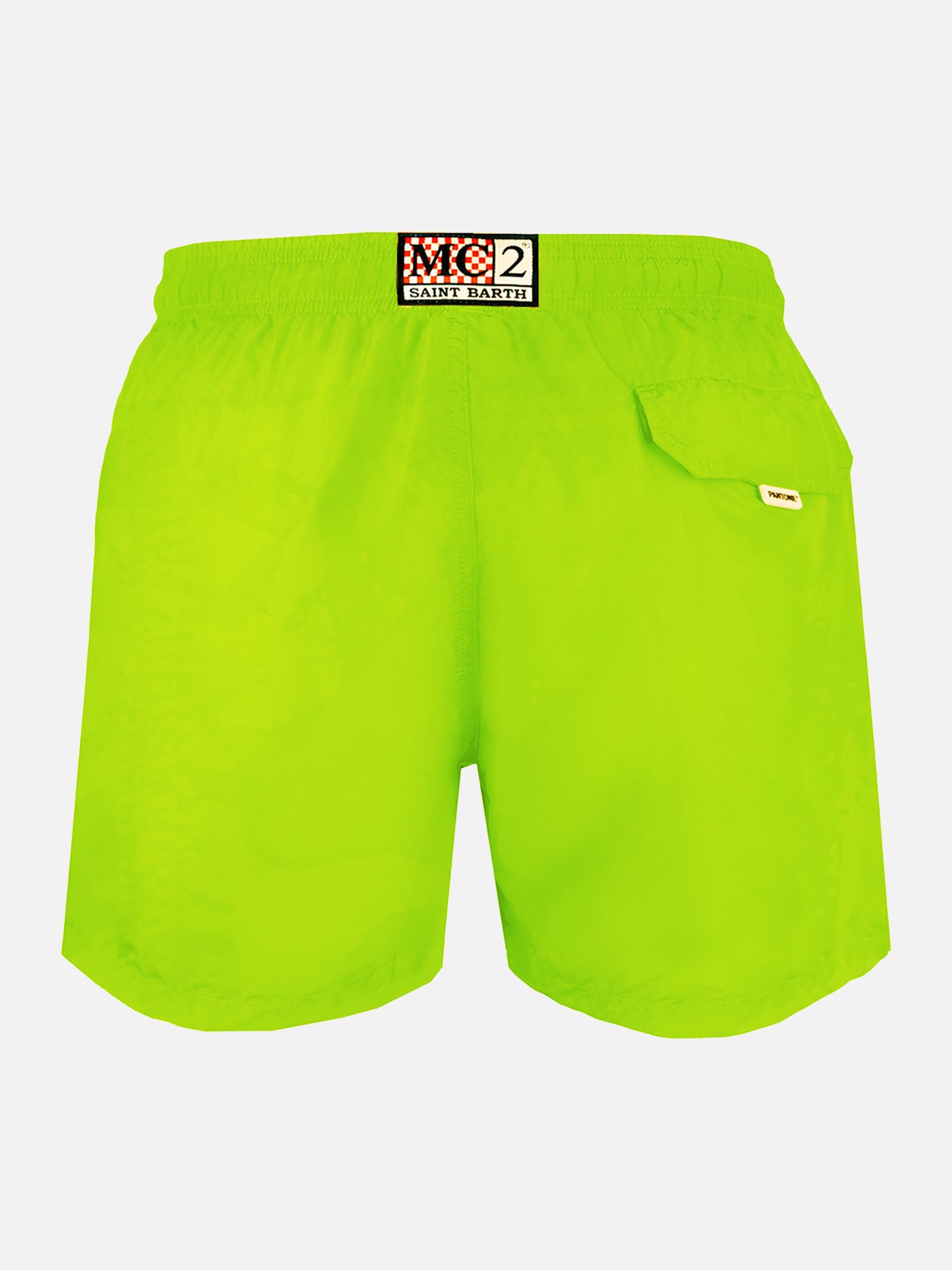 Man fluo yellow lightweight fabric swim shorts | PANTONE® SPECIAL EDITION - MC2 Saint Barth