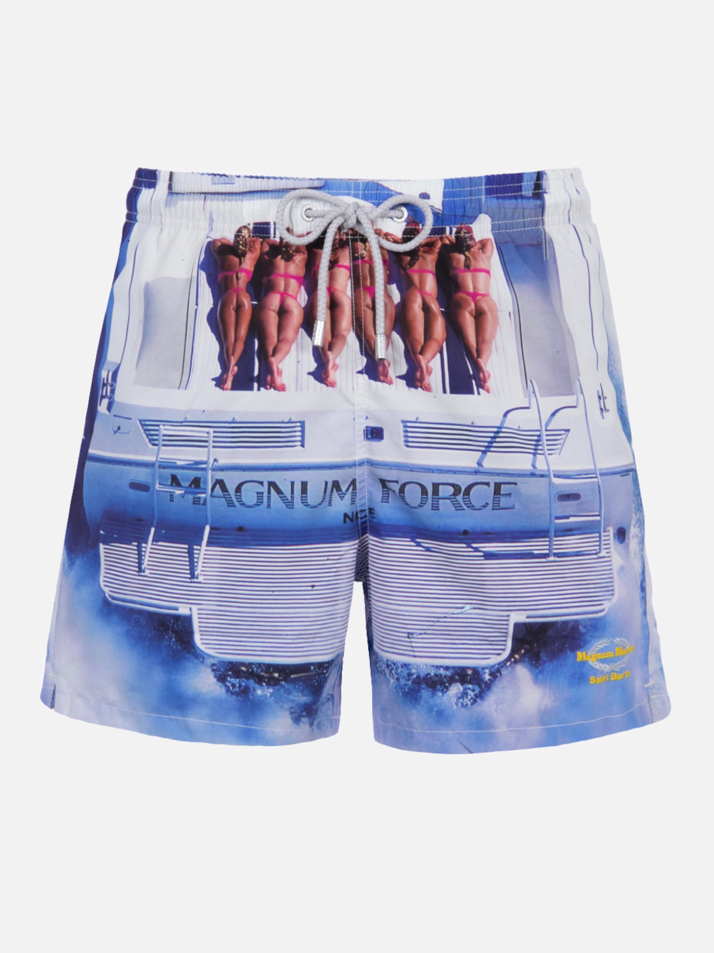 MC2 SAINT BARTH Men Swim Shorts Gustavia Placed Print Post Card