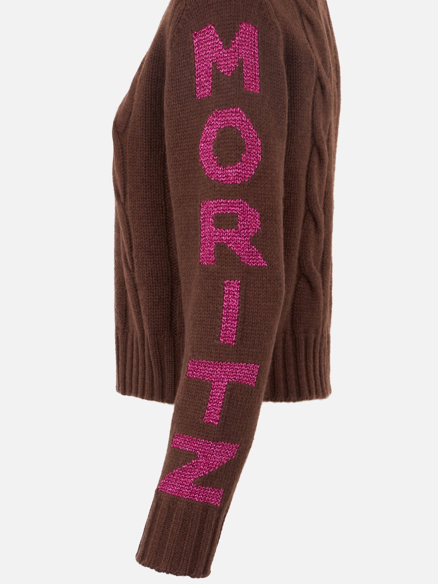 Woman turtleneck braided sweater with Saint Moritz jacquard - MC2 Saint Barth