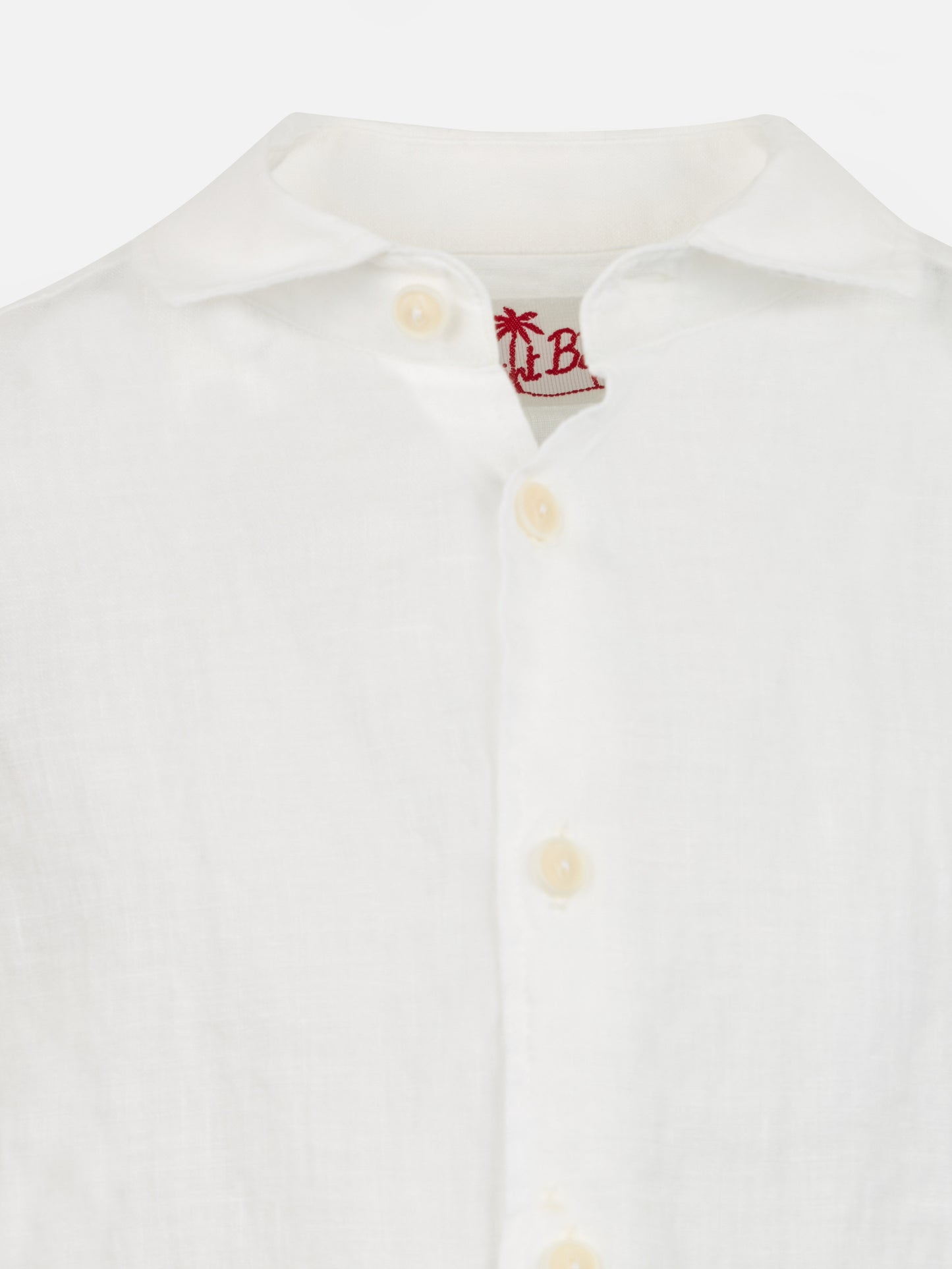 Kid white linen shirt Agnes - MC2 Saint Barth