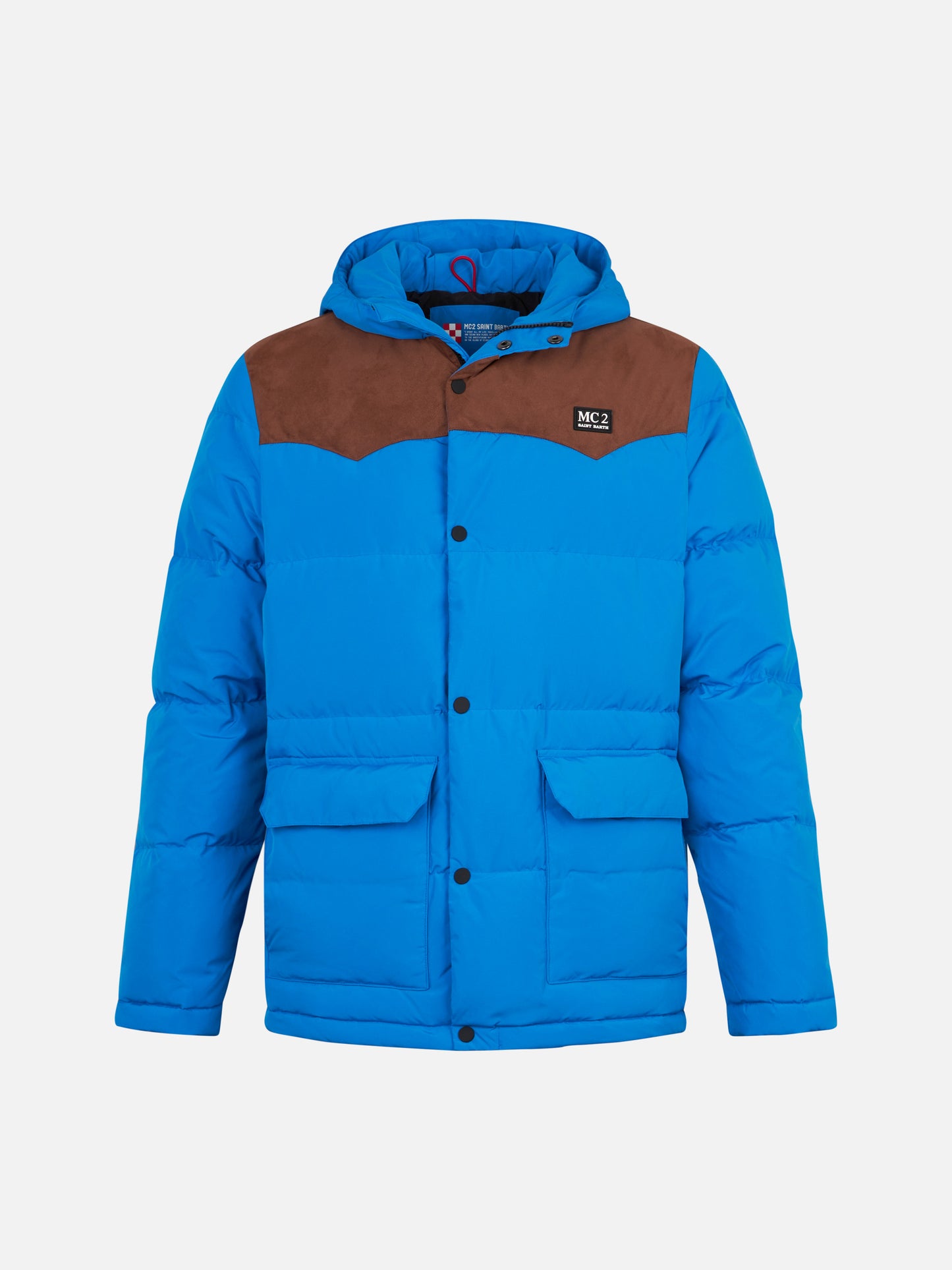 Man bluette hooded down jacket Baxter - MC2 Saint Barth