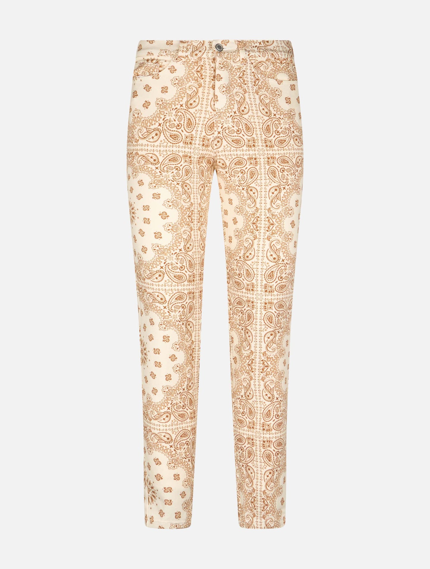 Woman off-white bandanna print denim Belleville - MC2 Saint Barth