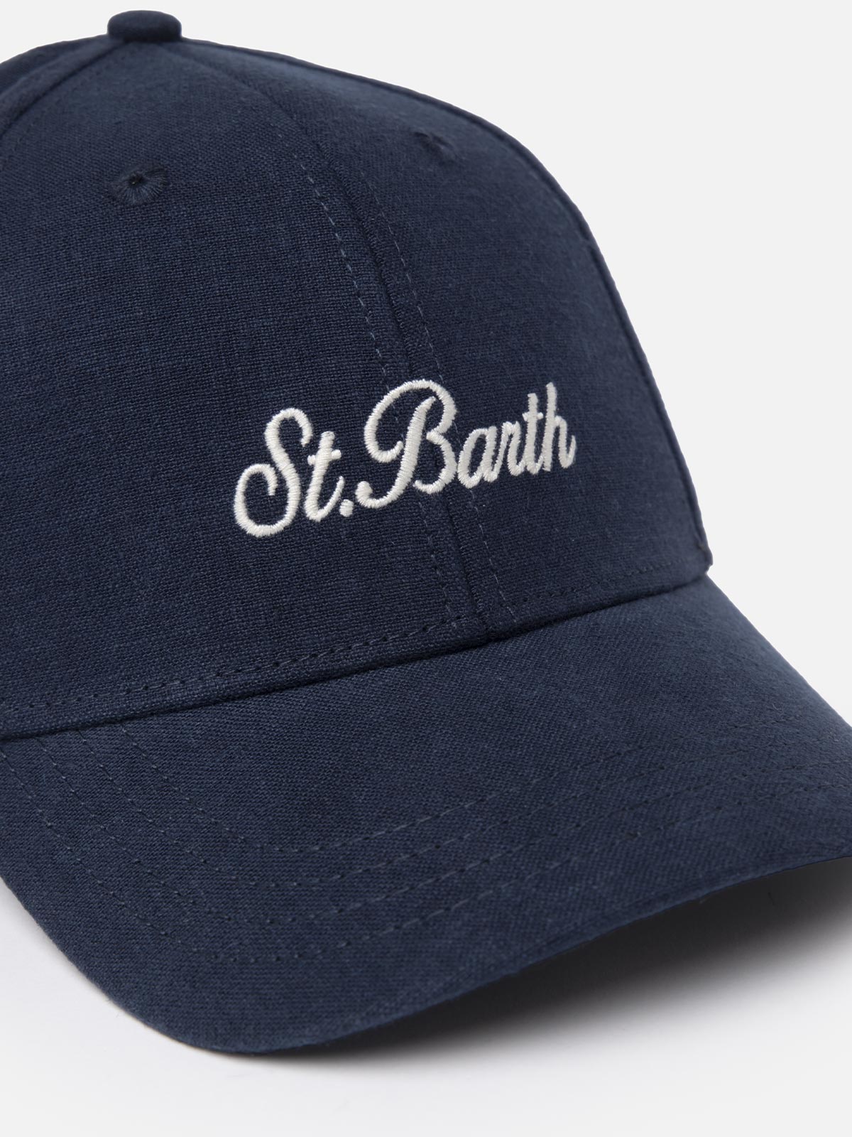 Linen embroidered ball cap Catcher