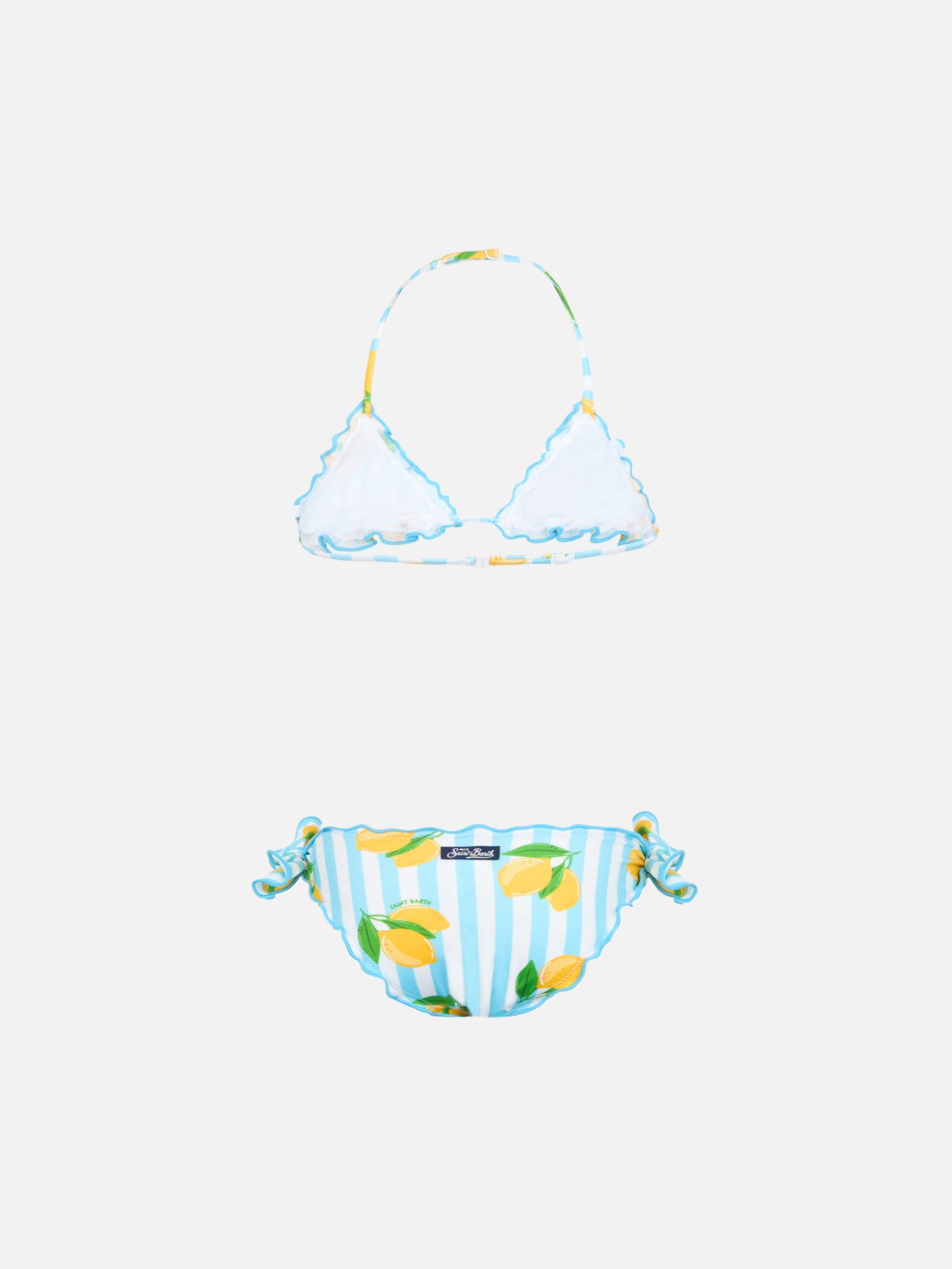 Girl classic triangle bikini Cris with lemon print - MC2 Saint Barth