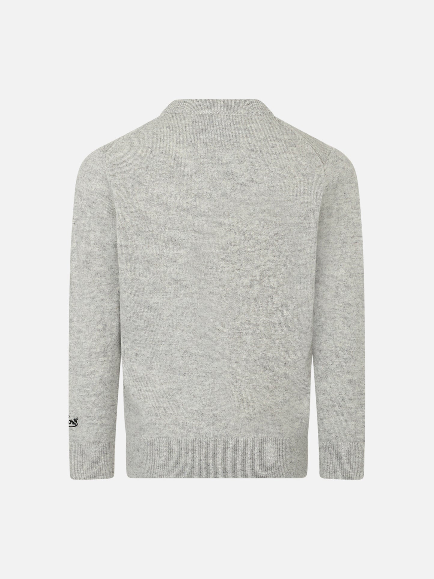 Boy crewneck sweater with Panda saves you jacquard - MC2 Saint Barth