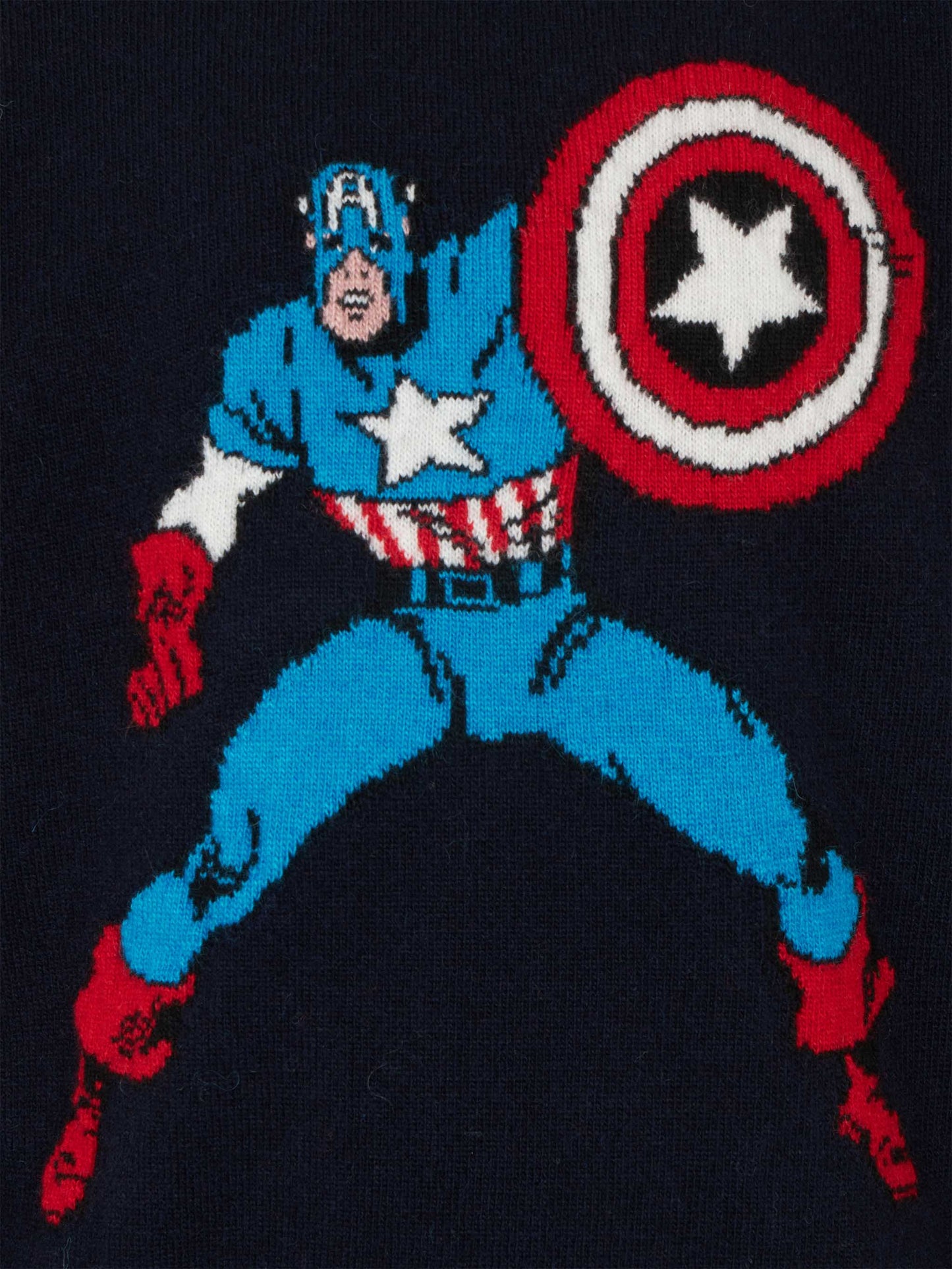 Boy crewneck sweater with Captain America print |MARVEL SPECIAL EDITION - MC2 Saint Barth
