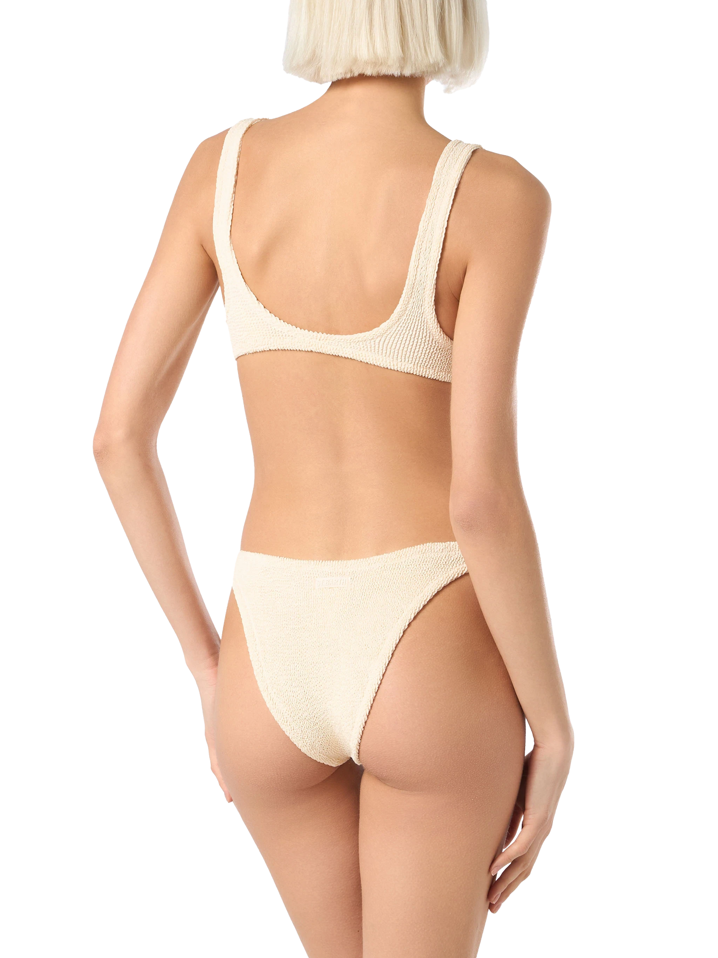 Woman beige classic crinkle swim briefs Elise - MC2 Saint Barth