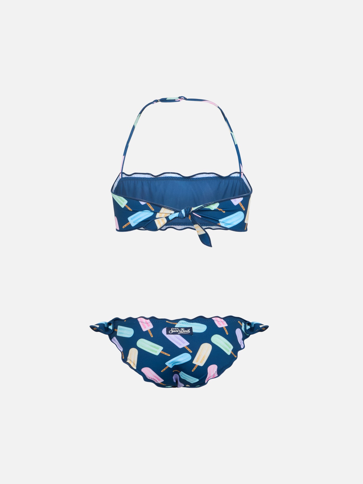Girl classic bandeau bikini Emy with popsicles print - MC2 Saint Barth