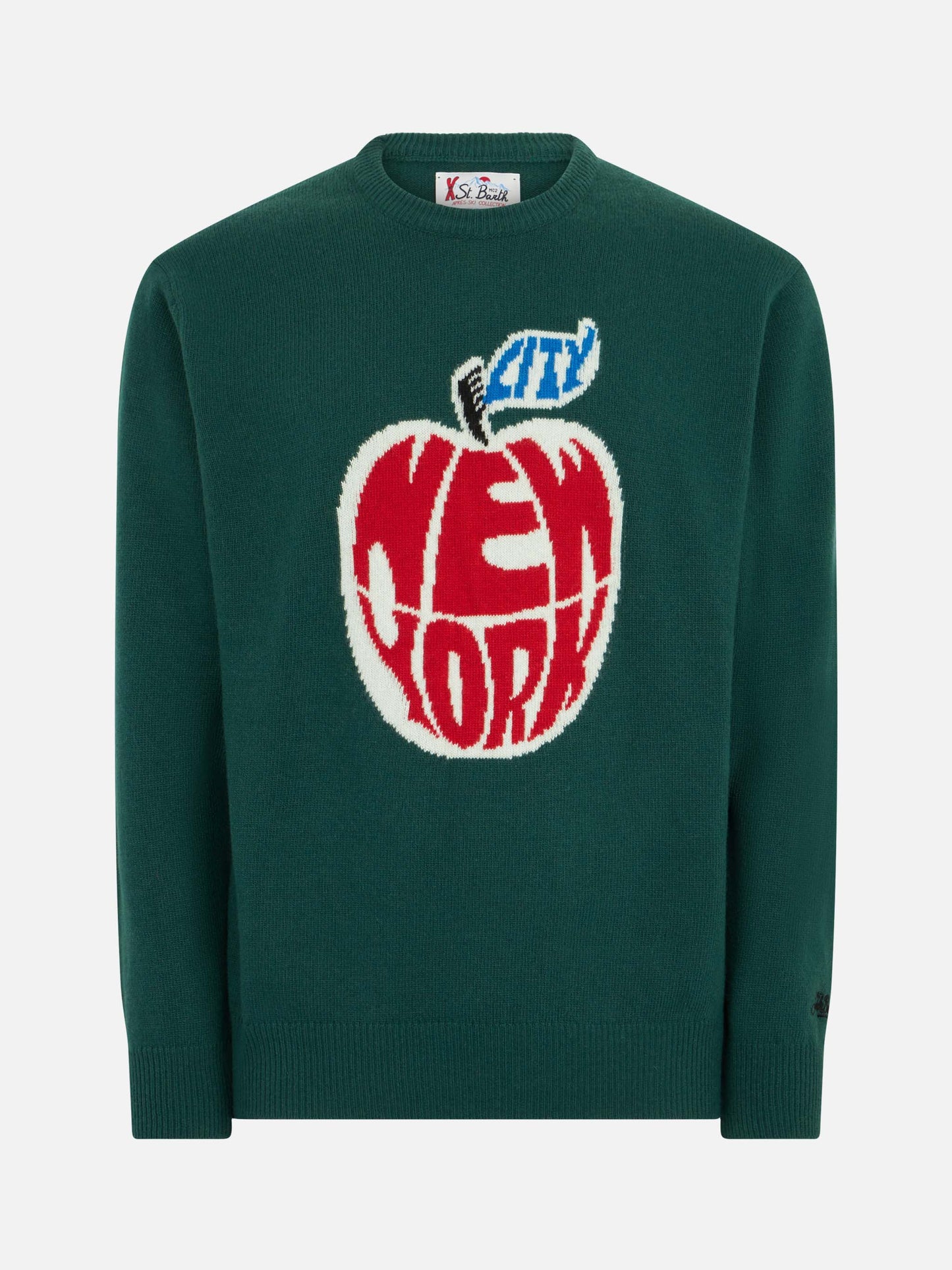 Man sweater with New York apple jacquard - MC2 Saint Barth