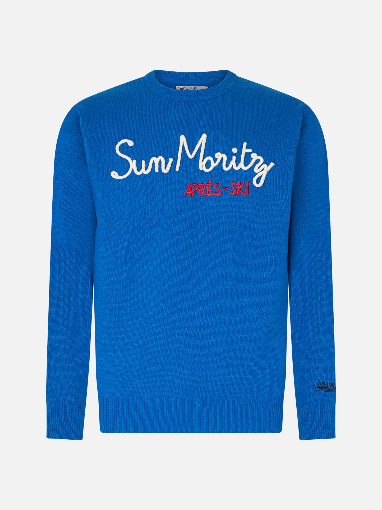 Man crewneck sweater with Sun Moritz Après Ski embroidery - MC2 Saint Barth