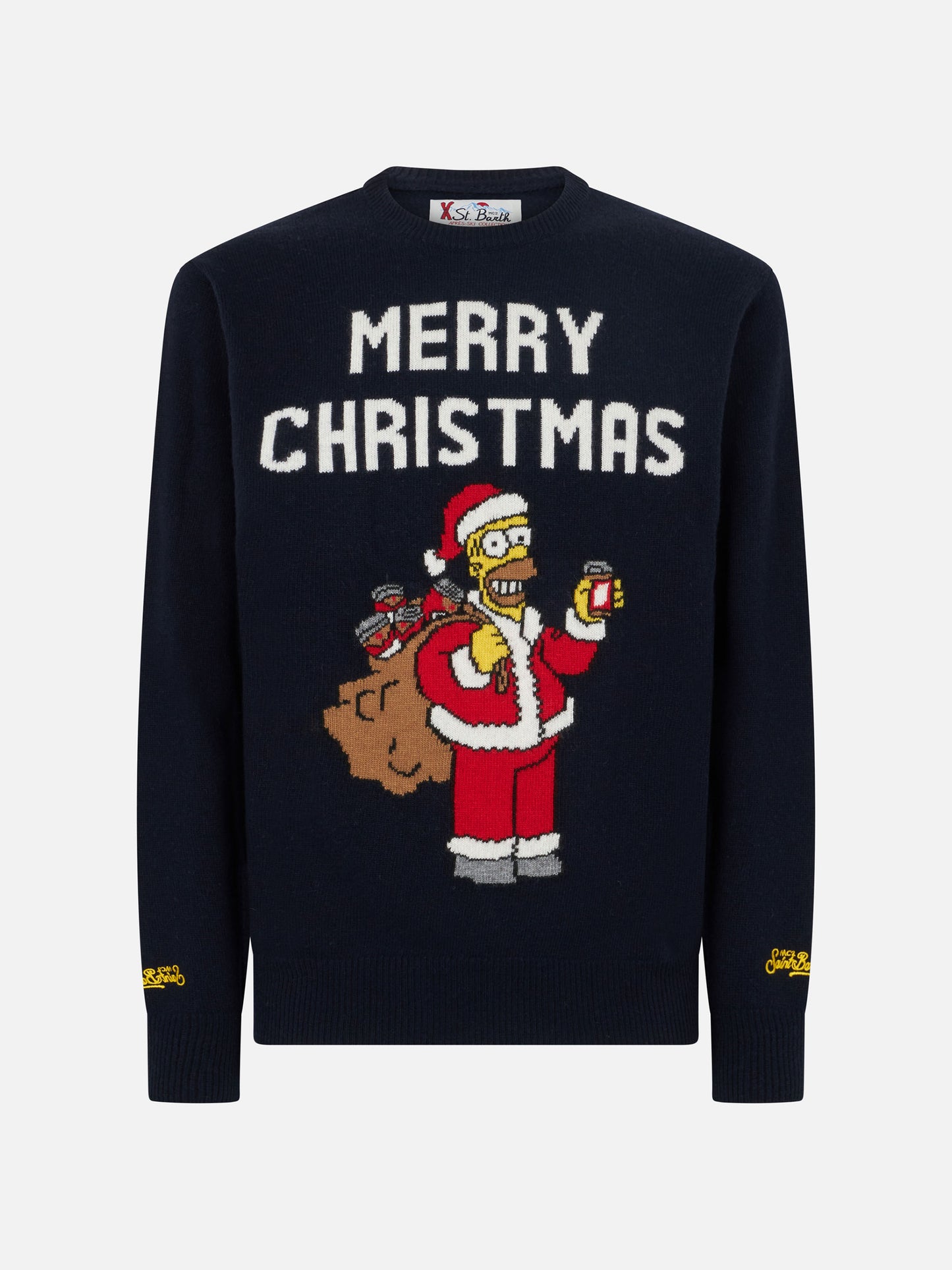 Man crewneck sweater with Homer Simpson jacquard | THE SIMPSONS SPECIAL EDITION - MC2 Saint Barth