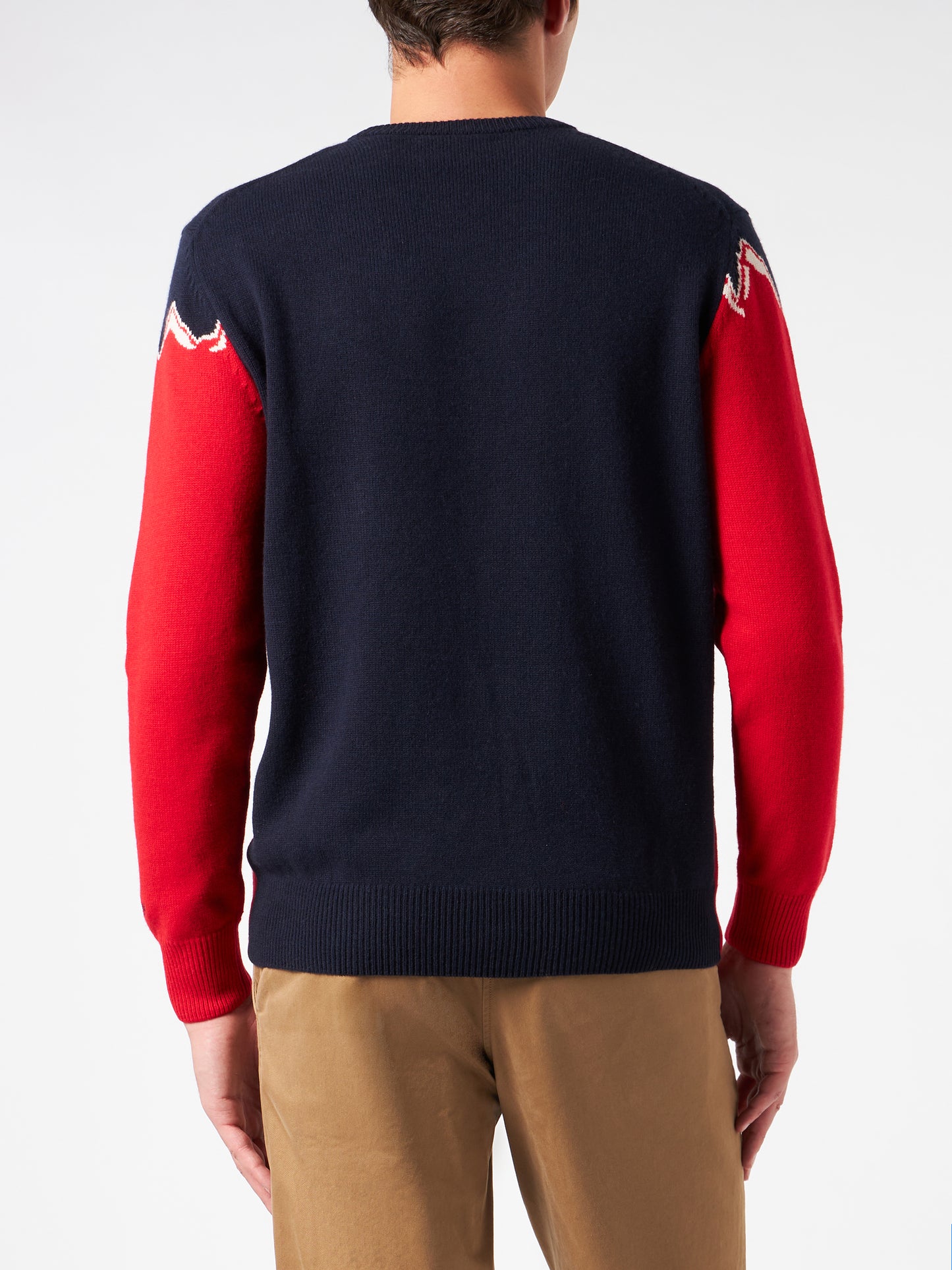 Man crewneck sweater with Campiglio sun jacquard - MC2 Saint Barth