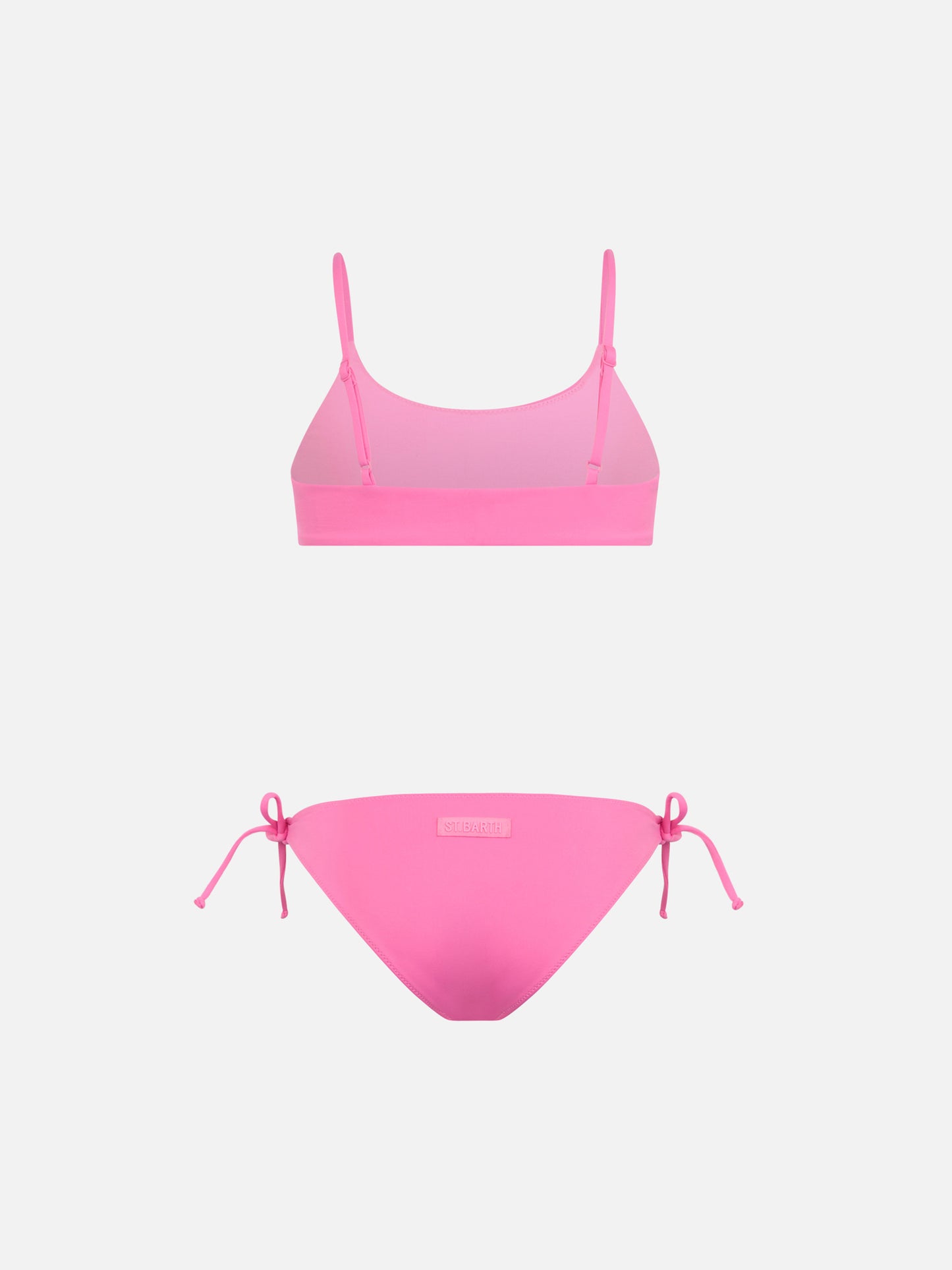 Girl pink bralette bikini Jaiden with rhinestone - MC2 Saint Barth