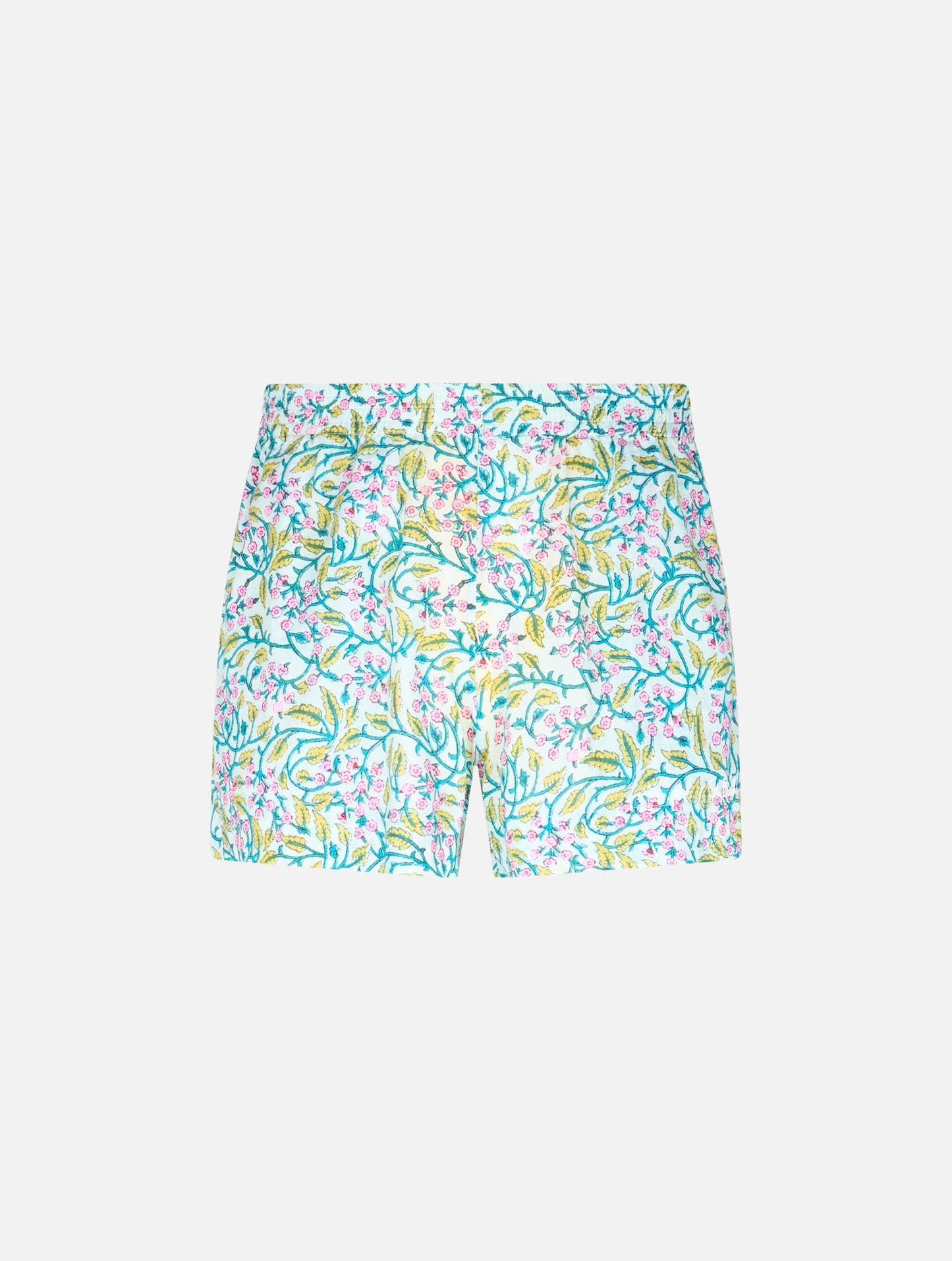 Woman cotton flower pull up shorts Meave - MC2 Saint Barth