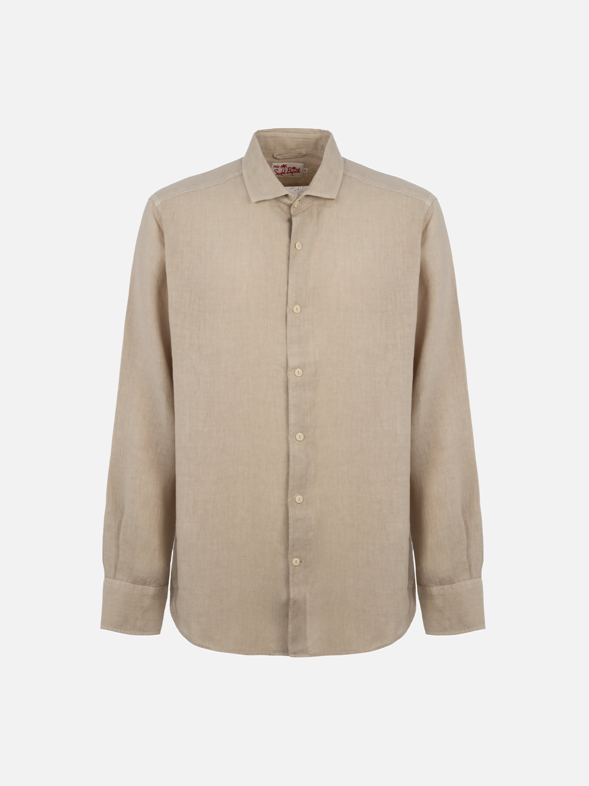 Man beige linen shirt Pamplona