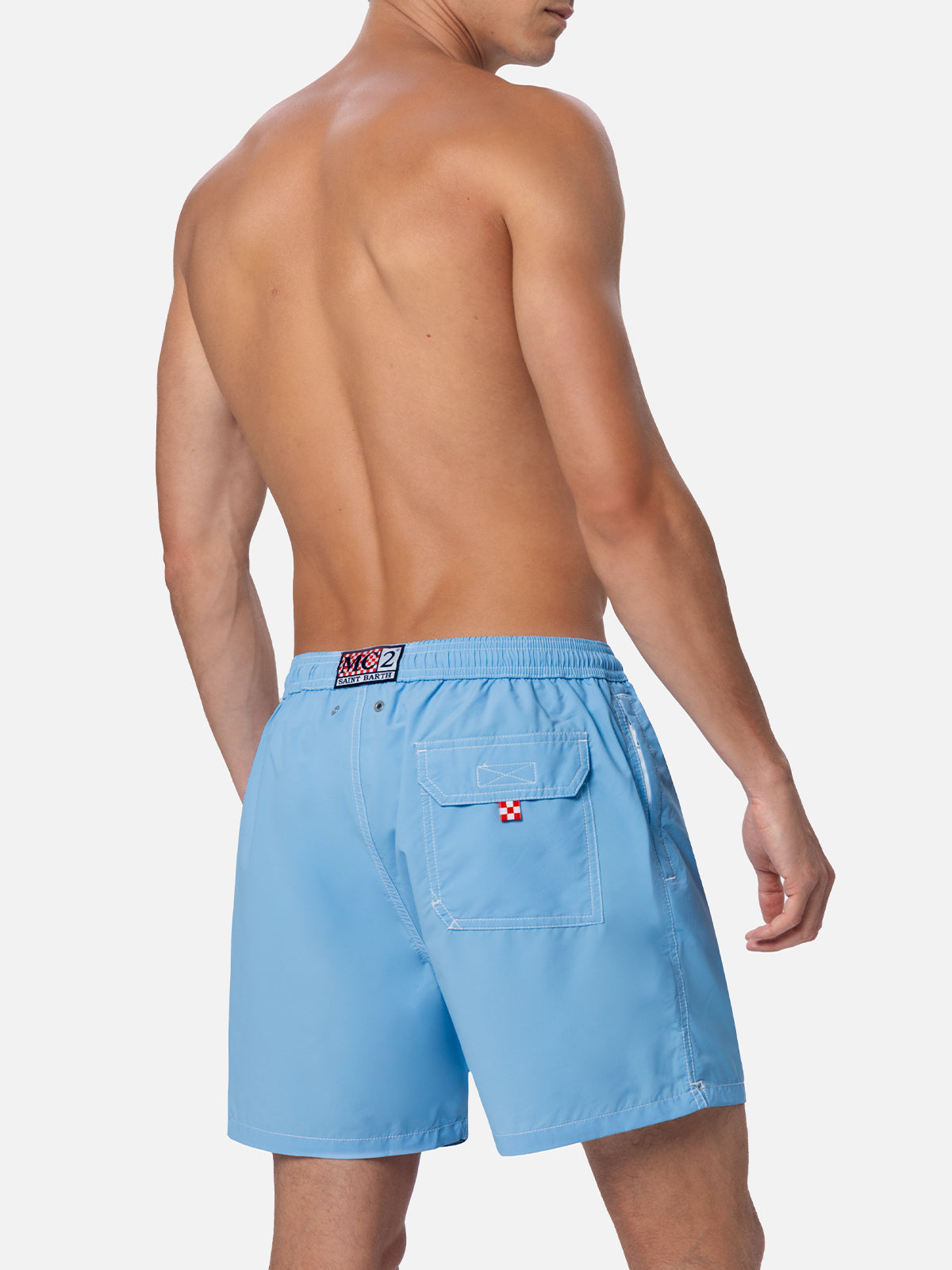 Sky blue classic light swim shorts Patmos - MC2 Saint Barth