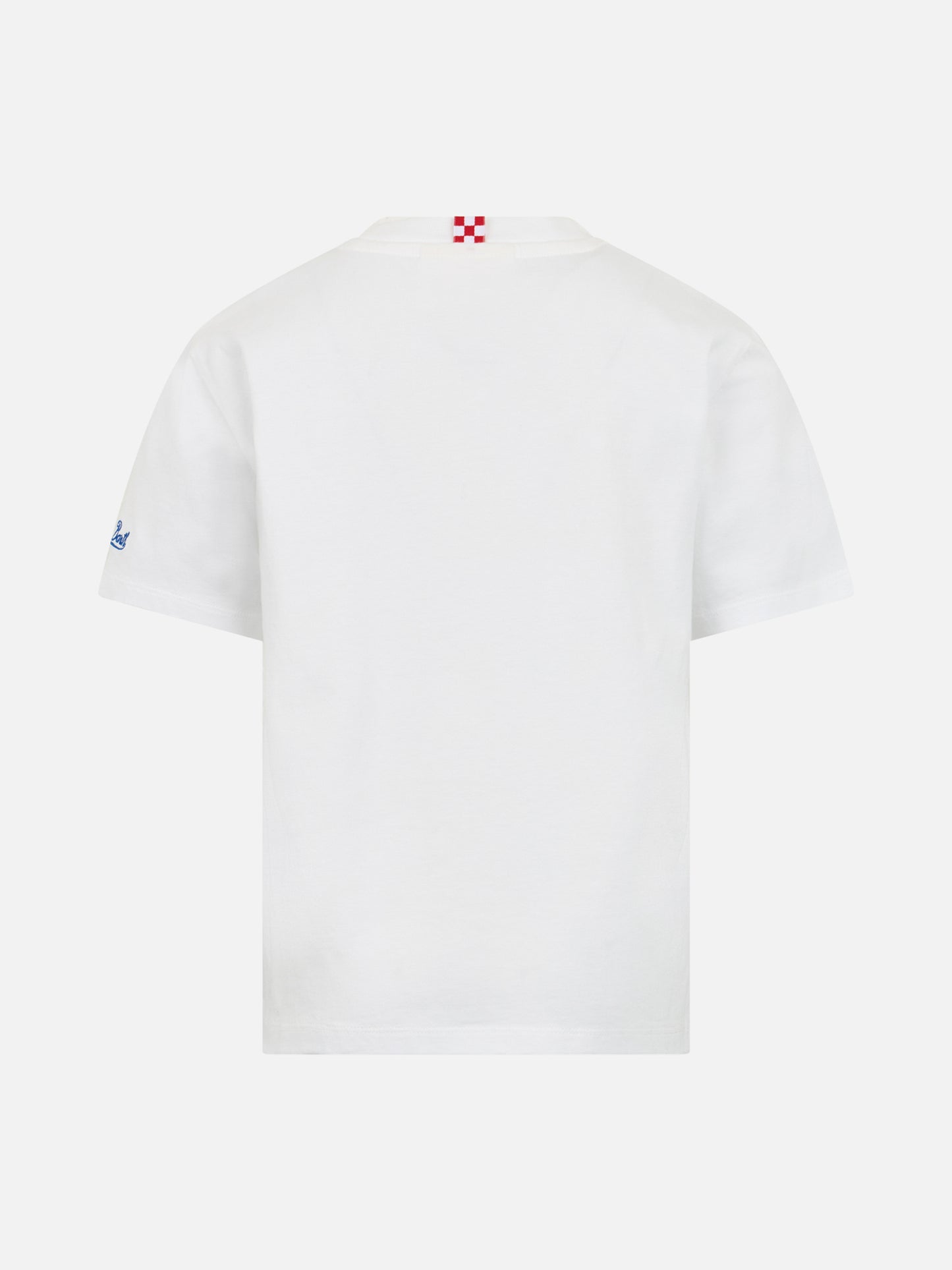 Boy cotton jersey t-shirt Portofino Jr with Me ne vado dai nonni embroidery - MC2 Saint Barth