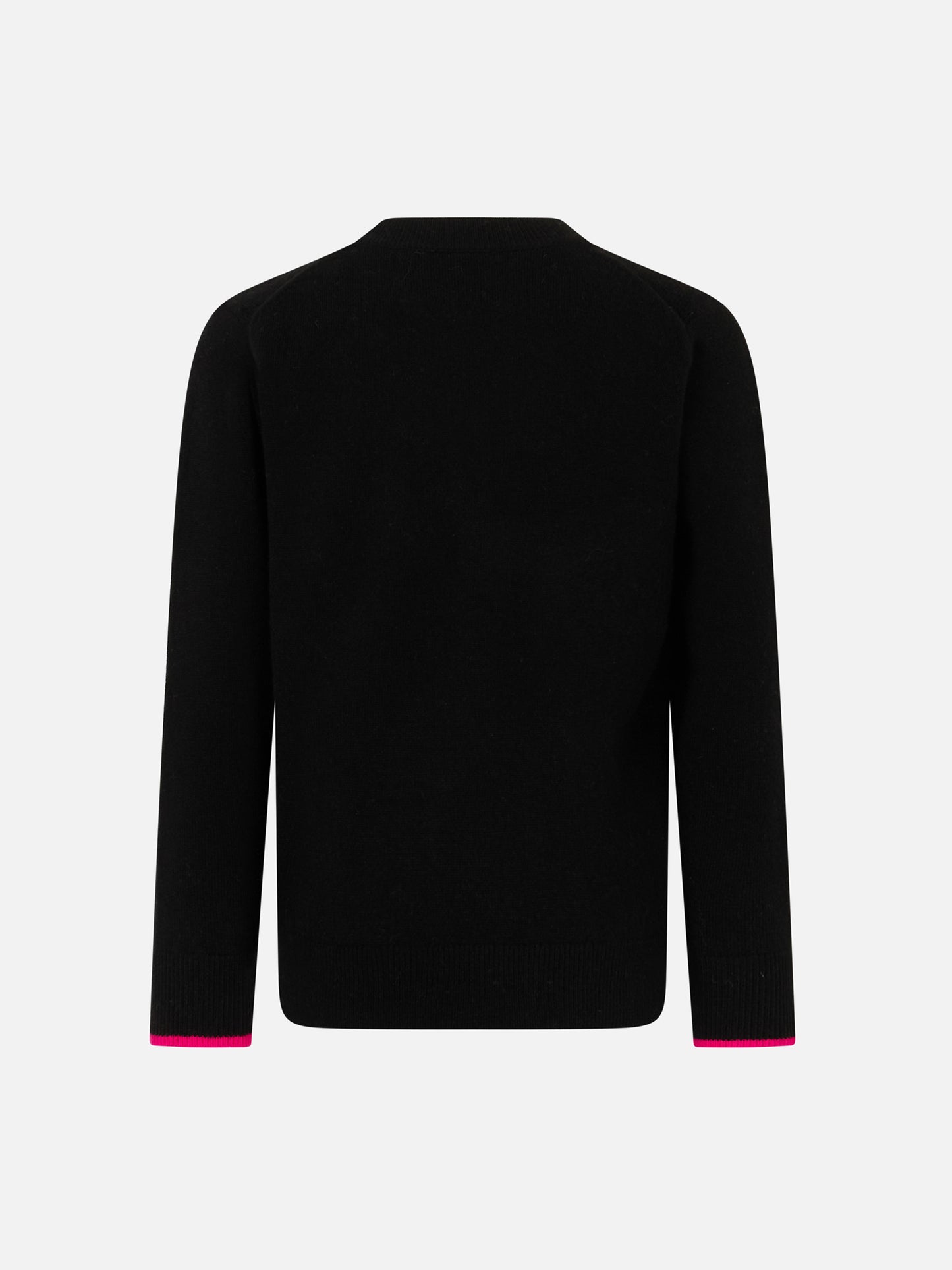 Girl crewneck black sweater with Barbie jacquard | BARBIE SPECIAL EDITION - MC2 Saint Barth