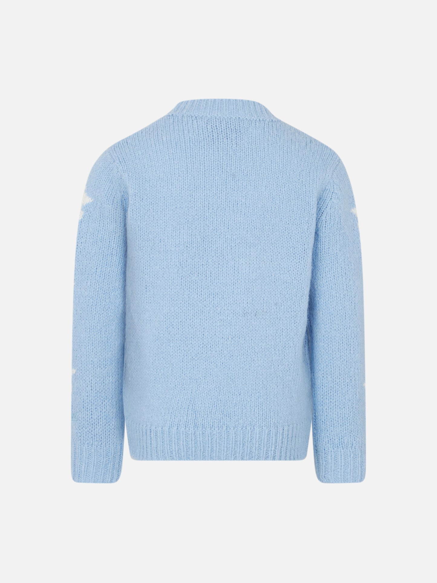 Girl crewneck soft sweater with stars and Figlia delle Stelle embroidery | NIKI DJ SPECIAL EDITION - MC2 Saint Barth