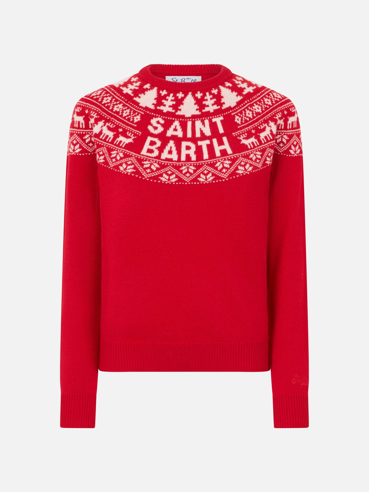 Woman sweater with Norwegian jacquard - MC2 Saint Barth