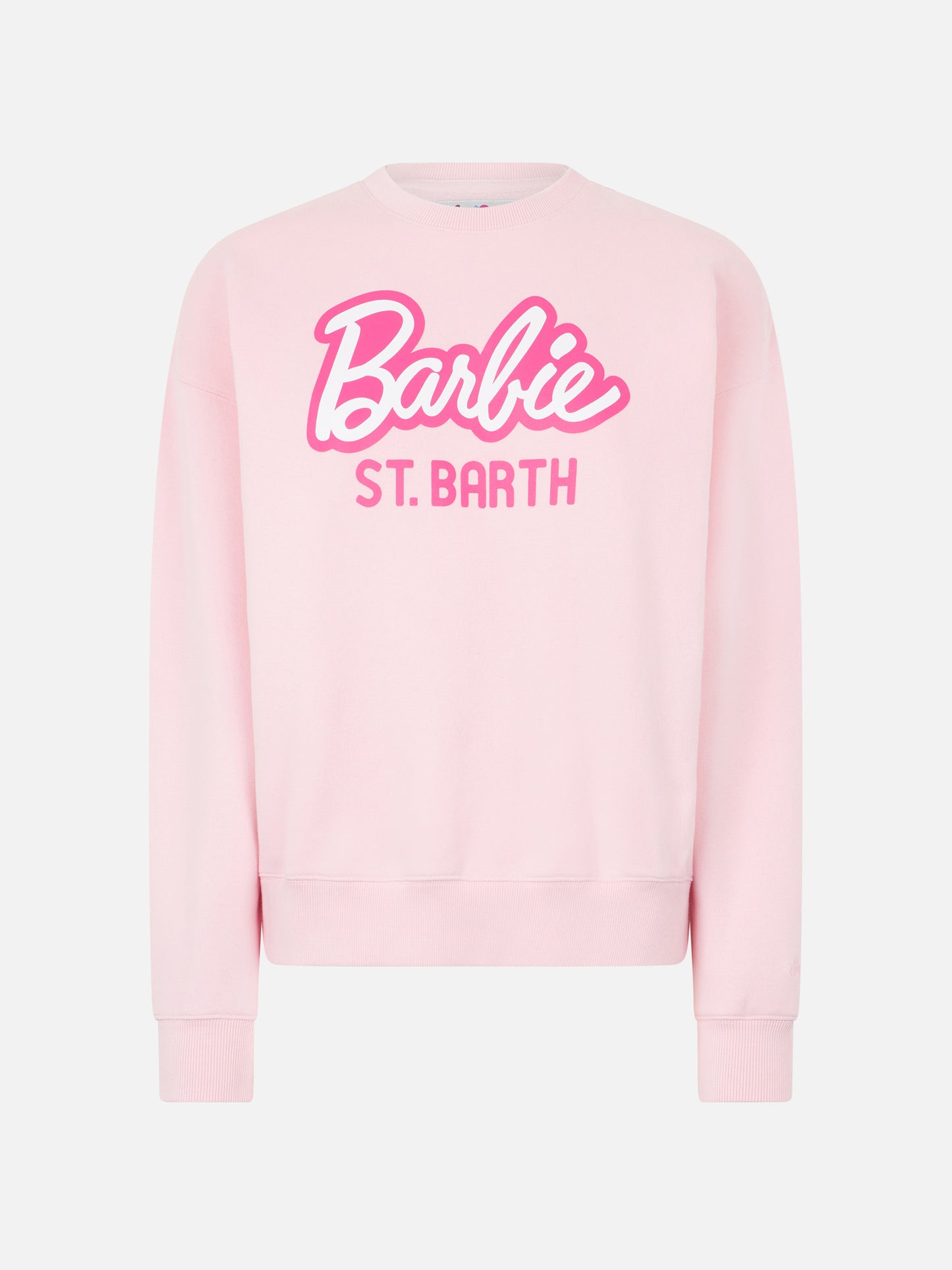 Woman fleece sweatshirt with Barbie St. Barth print | BARBIE SPECIAL EDITION - MC2 Saint Barth