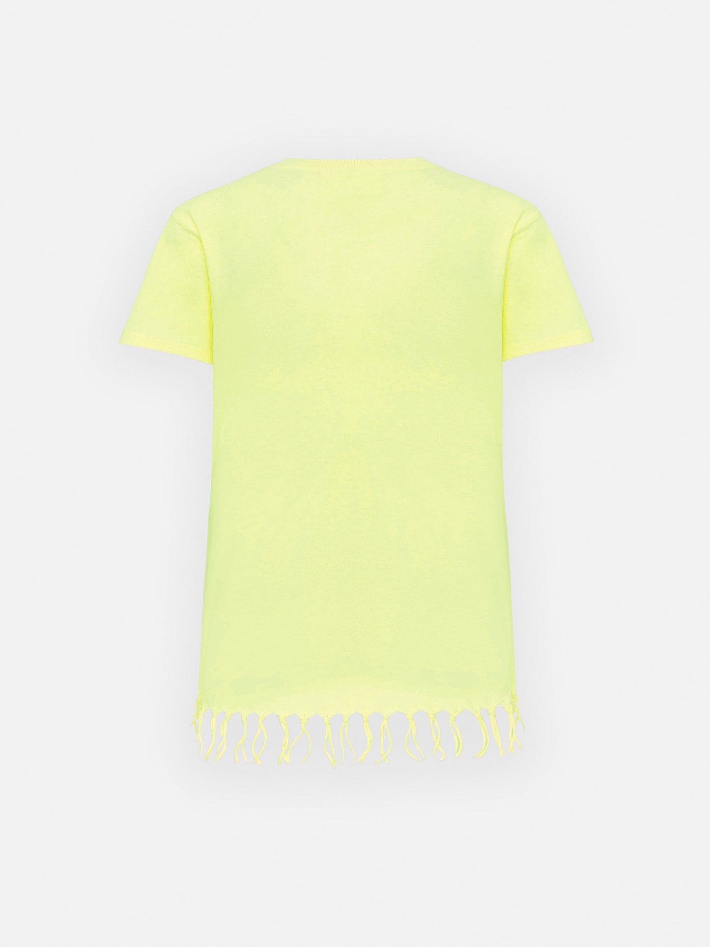 Abbey dress with fringes and St. Barth local print