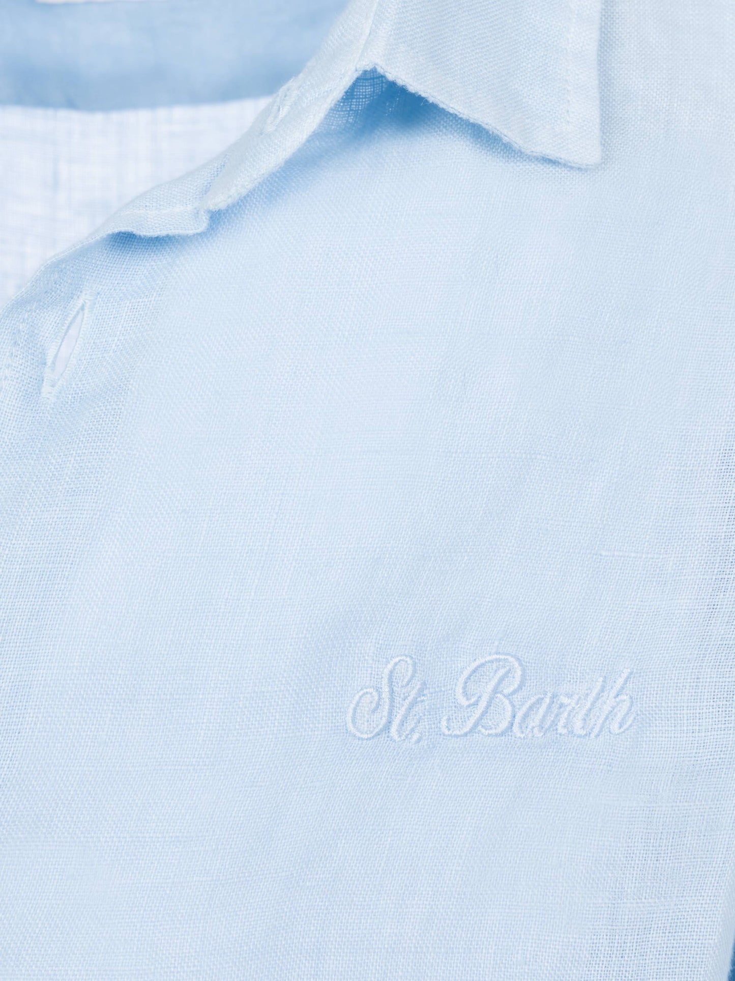 Agnes light blue linen shirt - MC2 Saint Barth