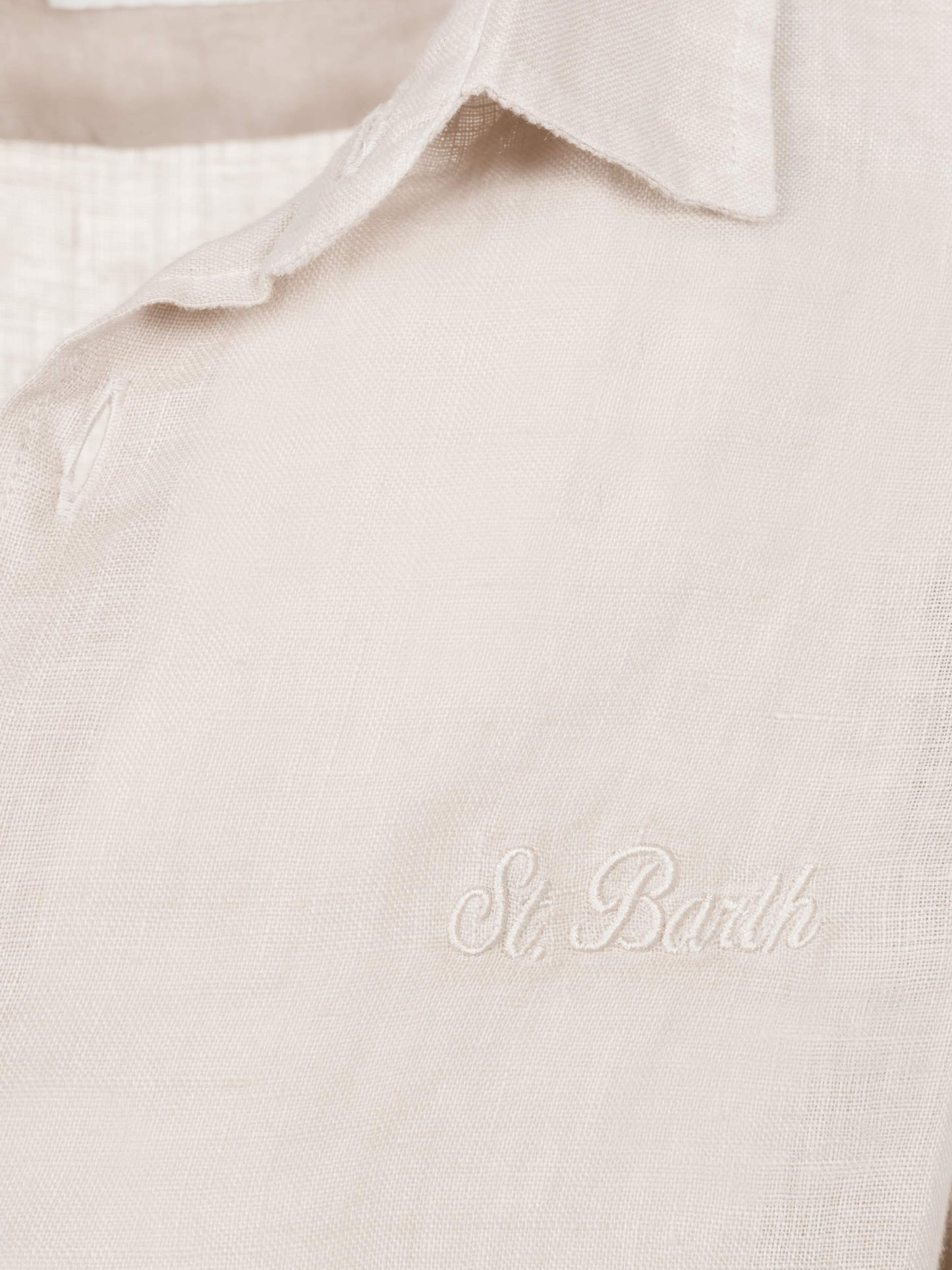 Agnes off-white linen shirt - MC2 Saint Barth