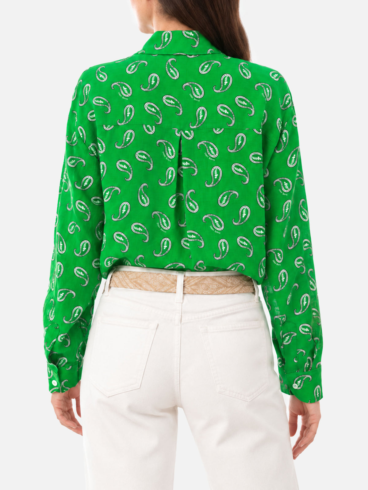 Green Alodie shirt with paisley print