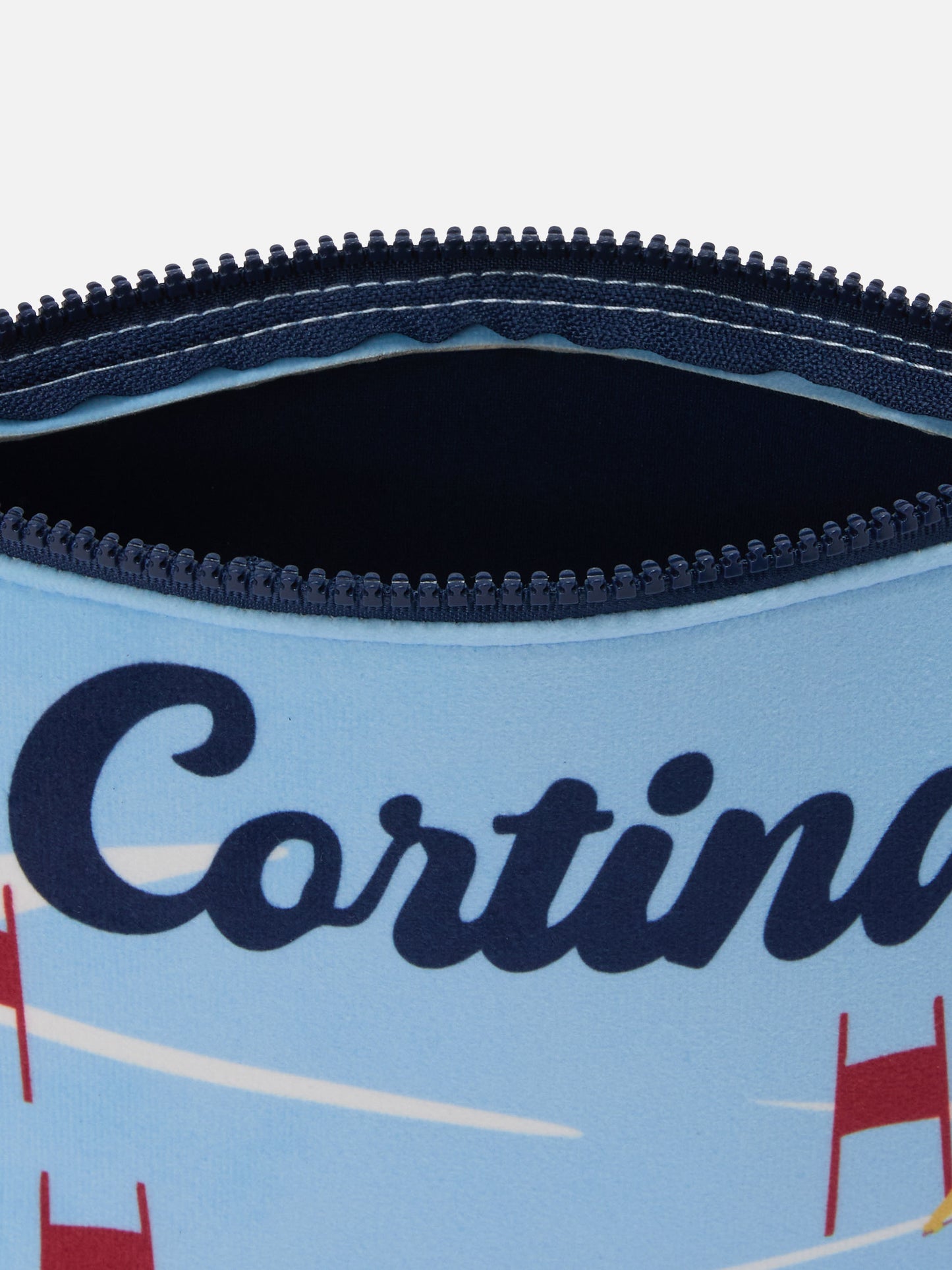 Aline Pouch in wool-effect fabric with Cortina print