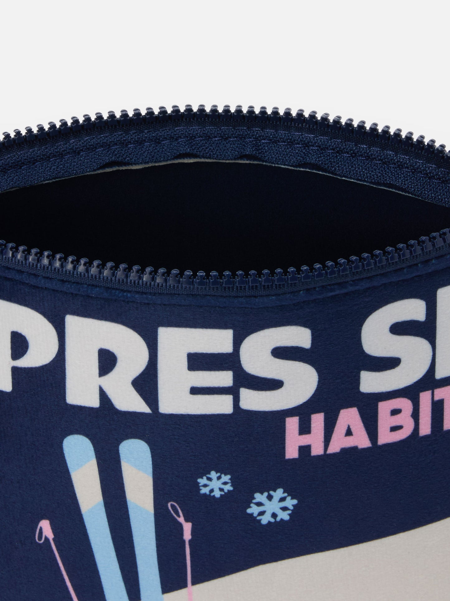 Aline Pouch in wool-effect fabric with Après ski print