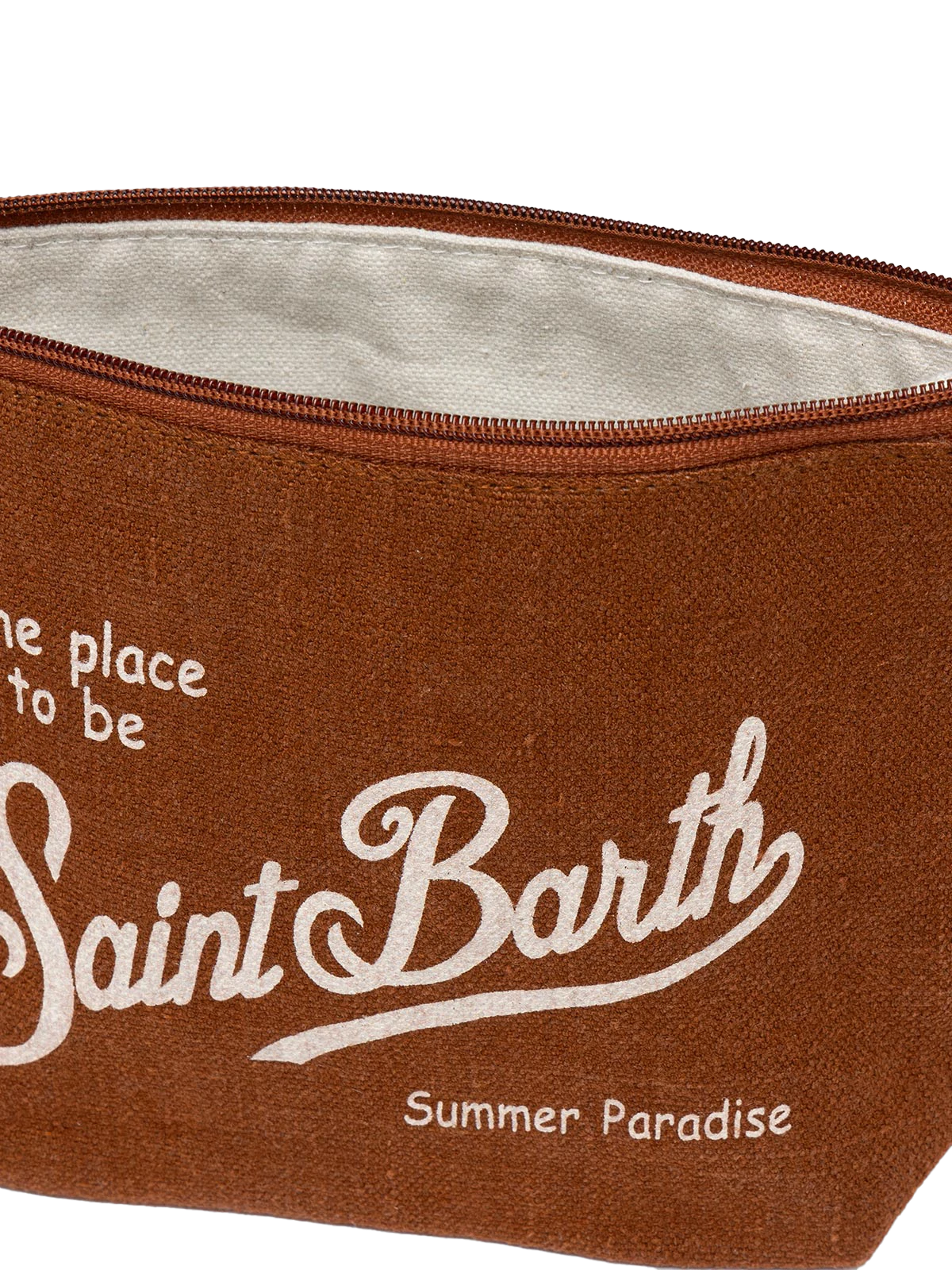 Aline brown linen pochette - MC2 Saint Barth