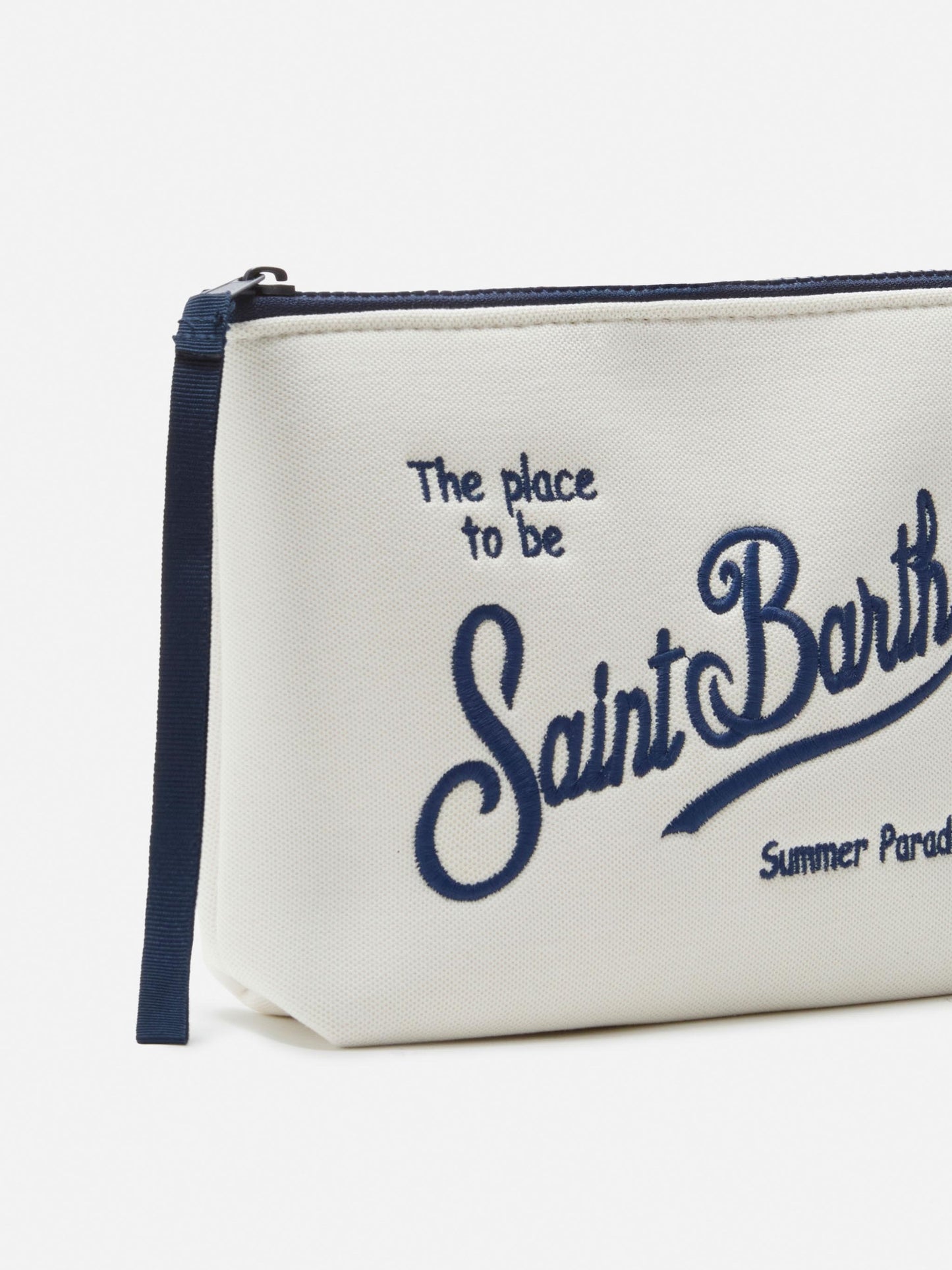 Pochette Aline bianca con effetto piquet