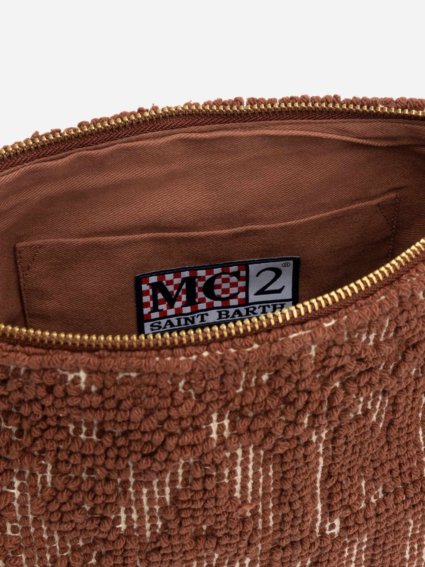 Aline Tufting brown cotton pochette - MC2 Saint Barth