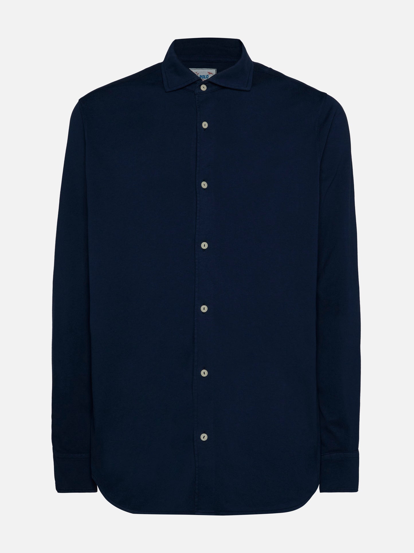 Amalfi navy blue jersey piquet shirt - MC2 Saint Barth