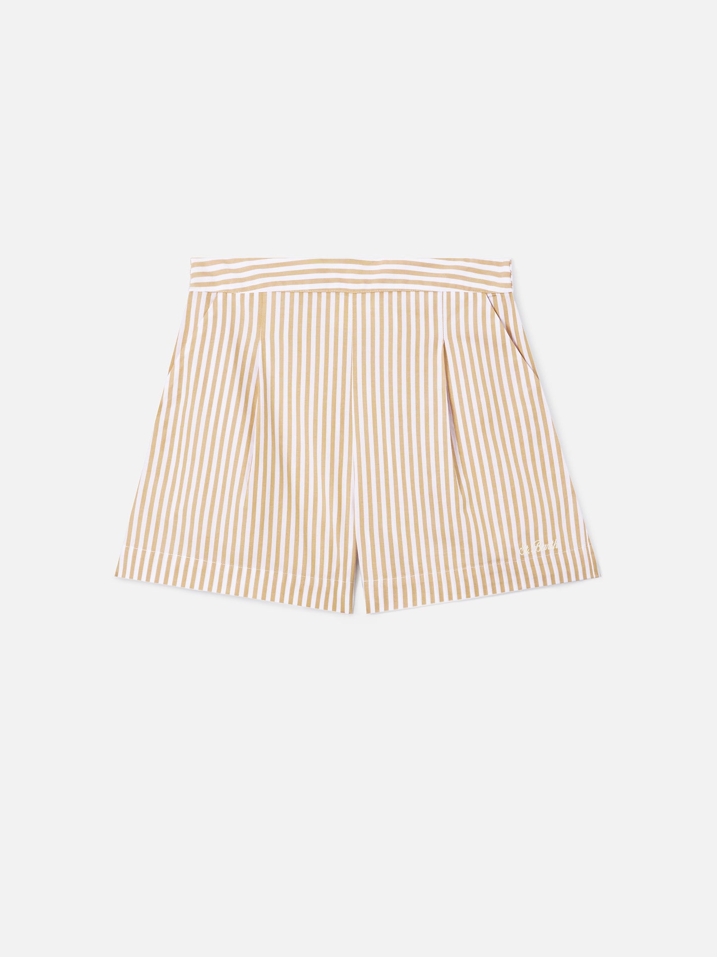 Short Amani a righe beige