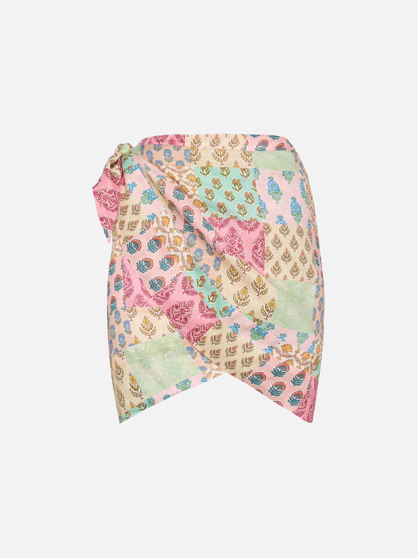 Angie linen mini skirt with floral print - MC2 Saint Barth