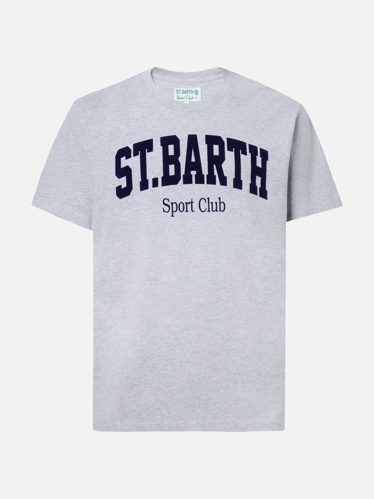 Arnott Baumwoll-T-Shirt in Blau mit Flockdruck des St. Barth Sport Clubs