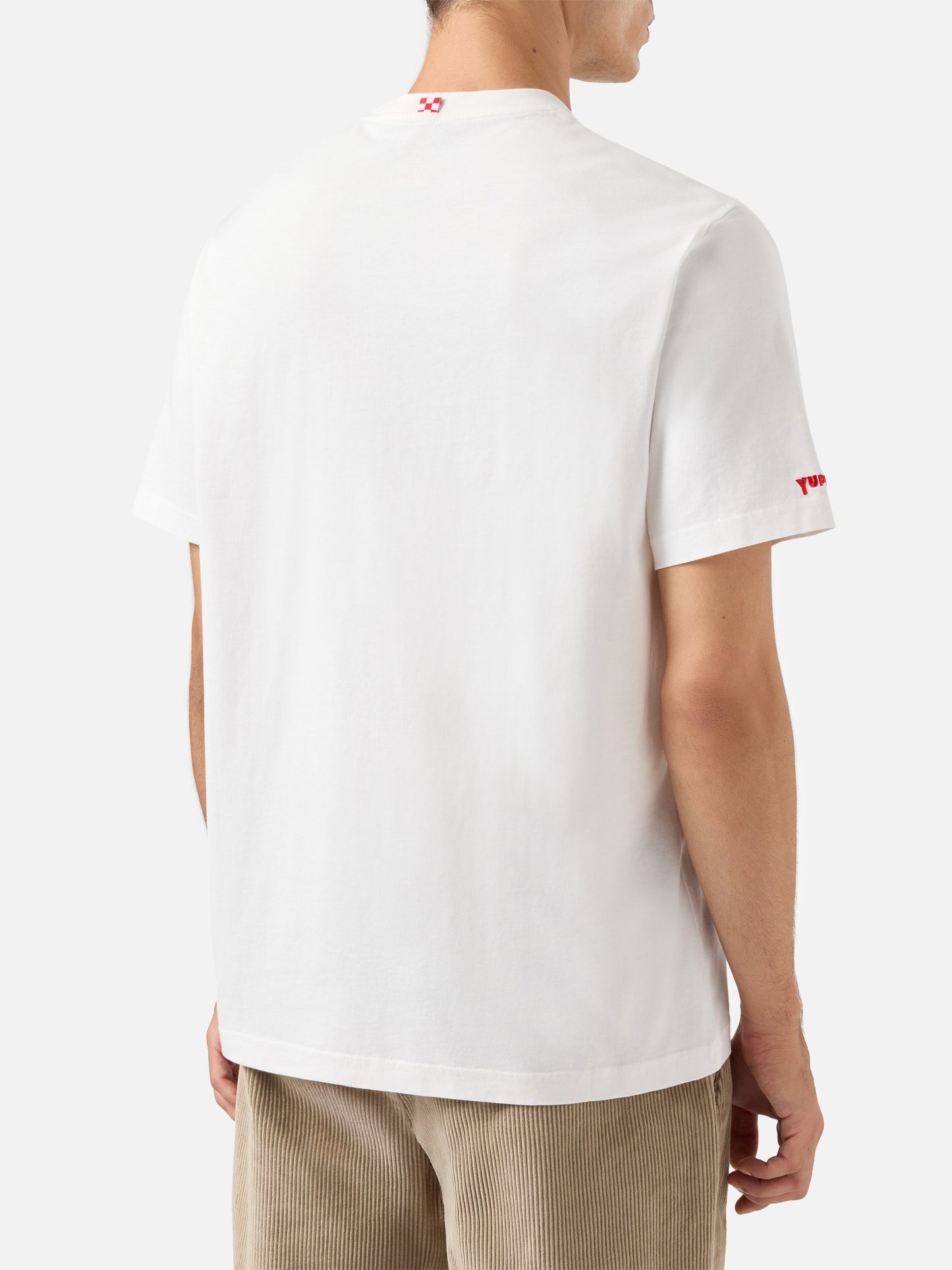 Arnott Baumwoll-T-Shirt mit Stickerei „Moglie in vacanza“ | YUPPIES SPECIAL EDITION