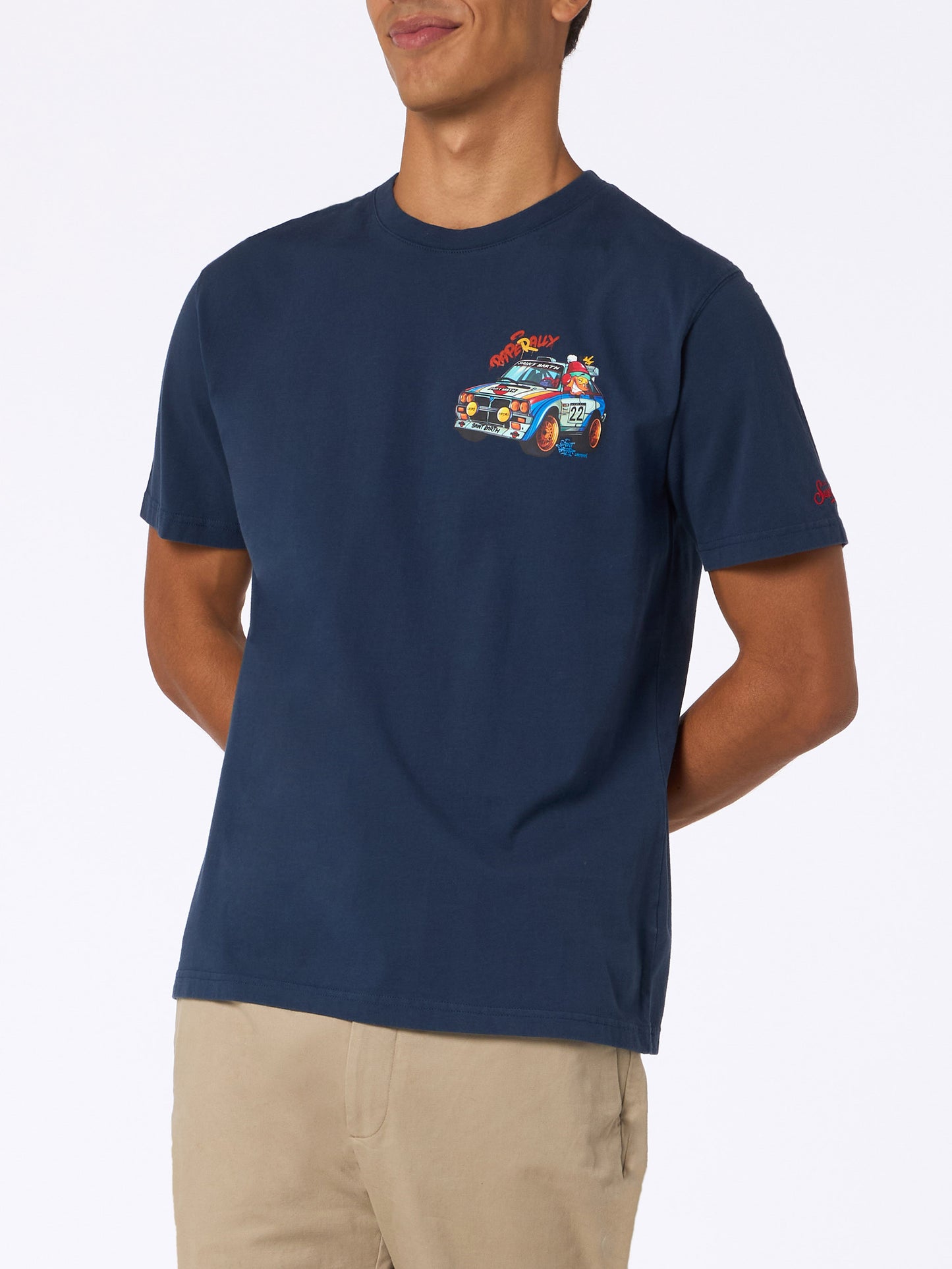 Man heavy cotton t-shirt Arnott with Crypto Paperally print | CRYPTOPUPPETS SPECIAL EDITION - MC2 Saint Barth