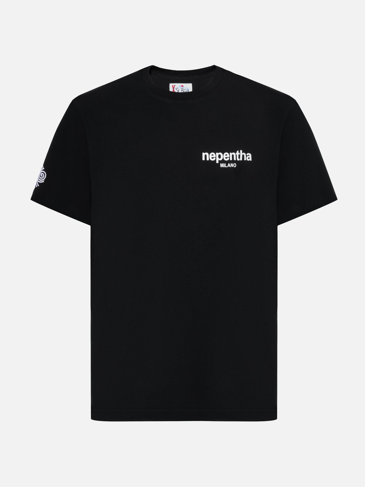 T-shirt Arnott en coton noir avec imprimé Nephenta | NEPENTHA SPECIAL EDITION