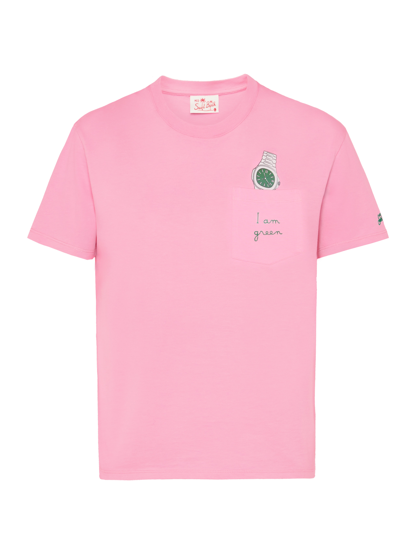 Cotton t-shirt Austin with embroidery and watch print - MC2 Saint Barth