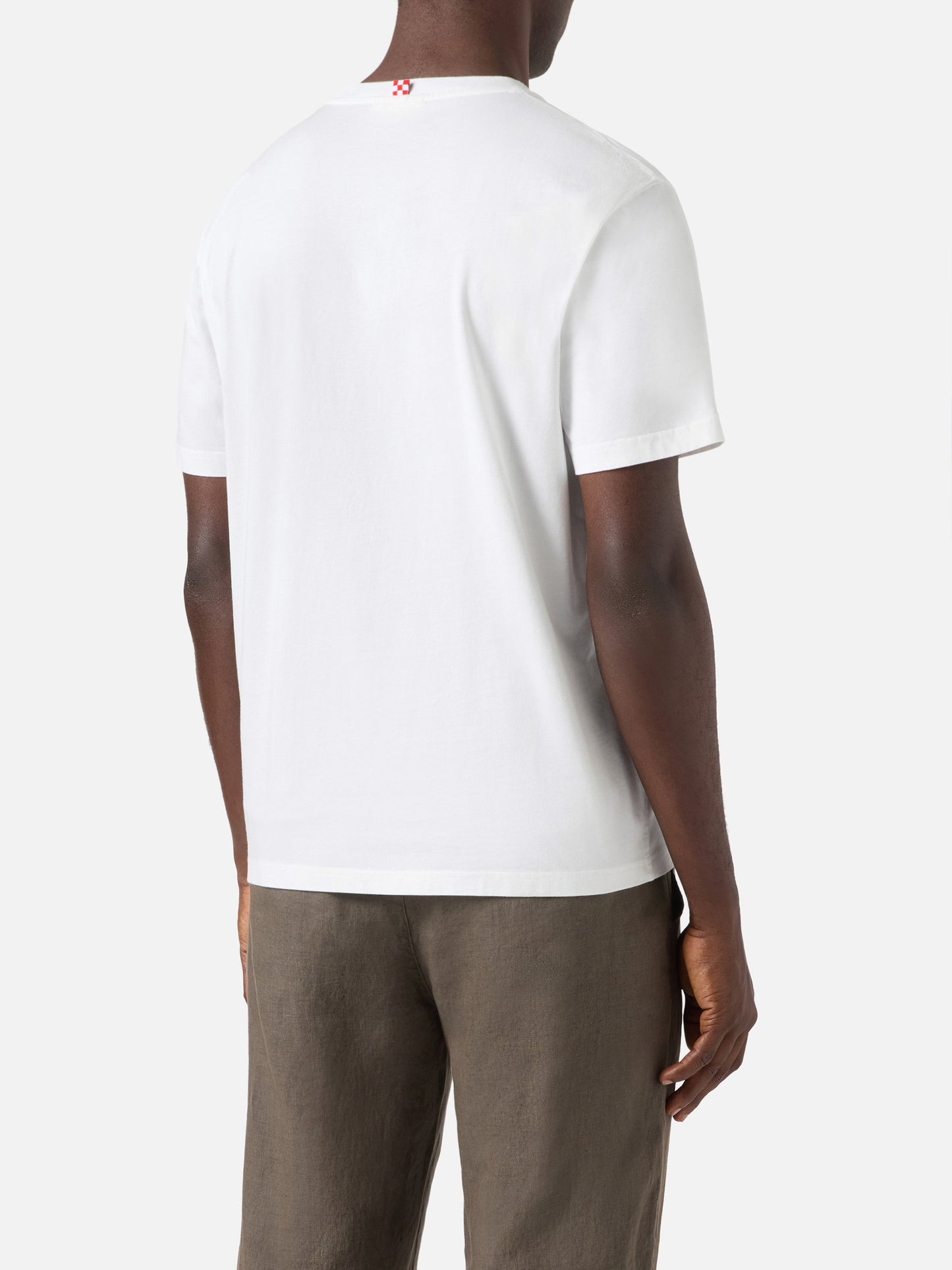 T-shirt Austin bianca con orologio e ricamo Time Is Money