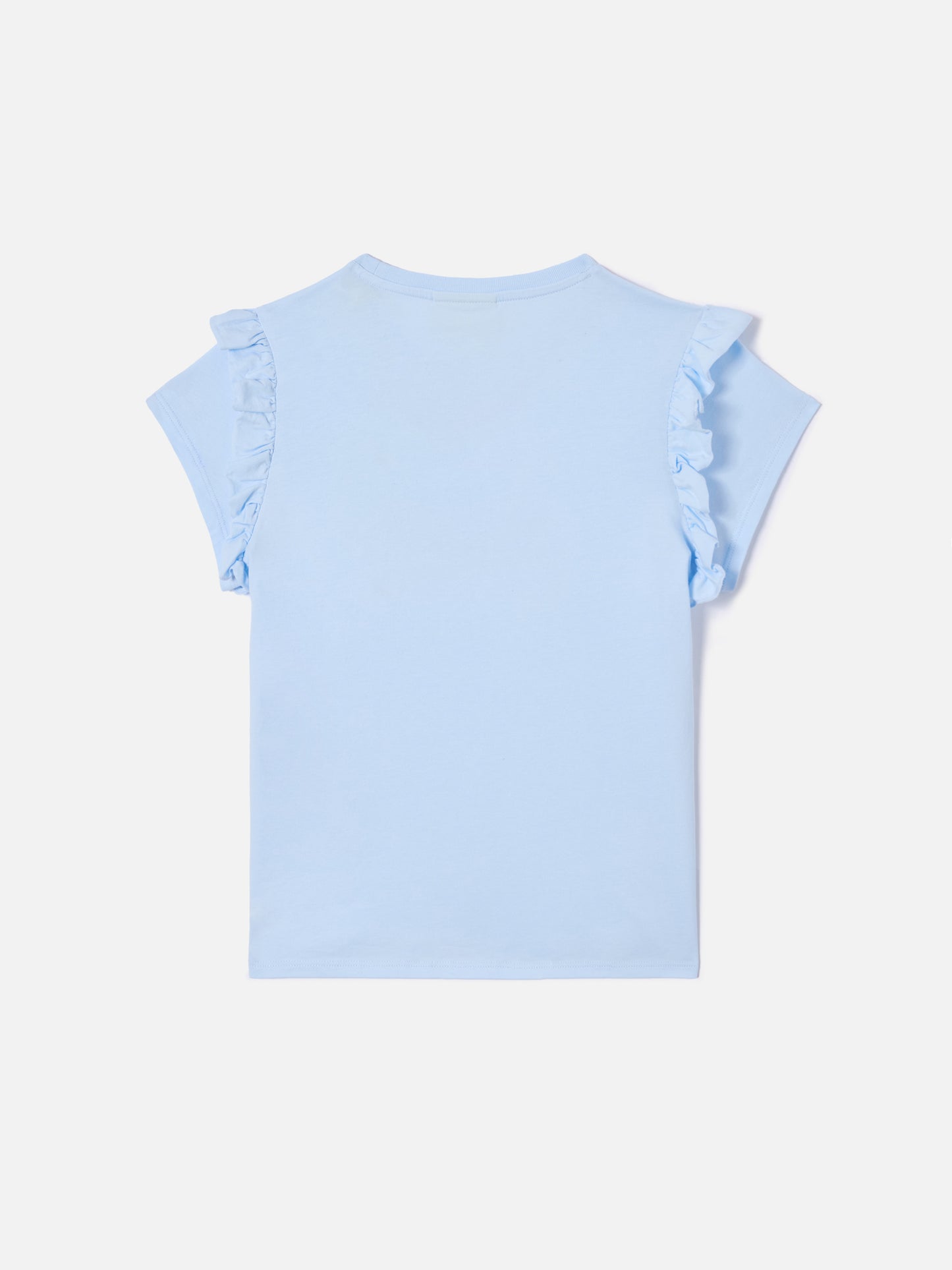 T-shirt en coton pour bébé avec volant et broderie Bella e Monella