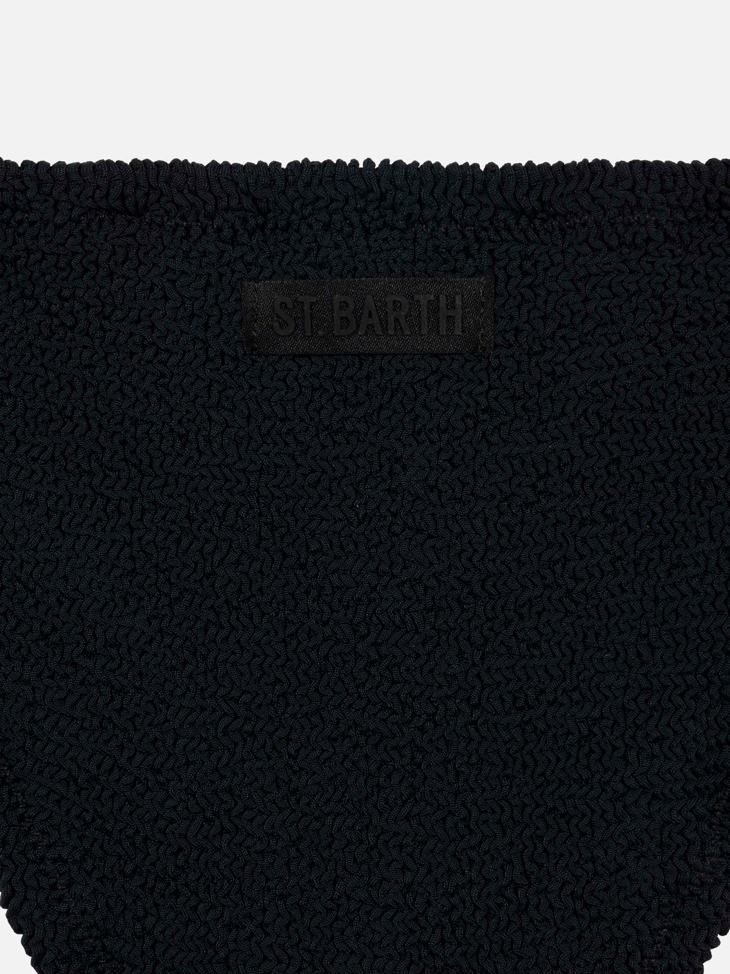 Black crinkle classic bralette bikini Baker - MC2 Saint Barth