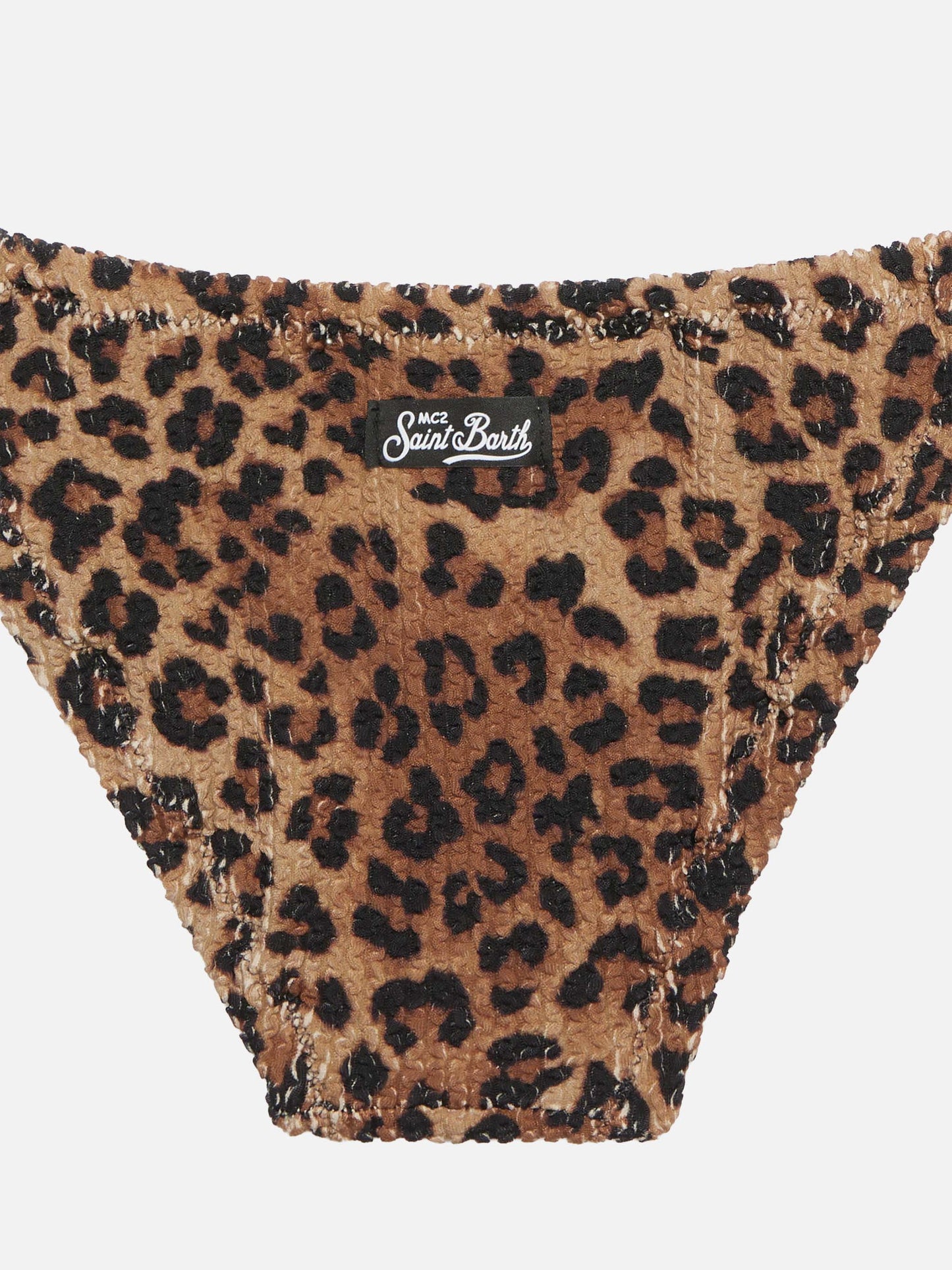 Baker – Klassischer Crinkle-Bralette-Bikini mit Animalier-Print