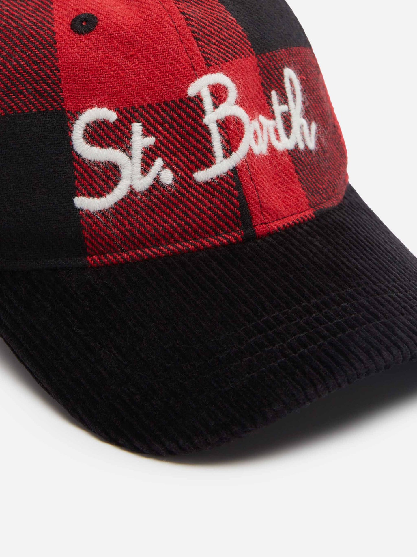Check felt Baseball cap with St. Barth embroidery - MC2 Saint Barth