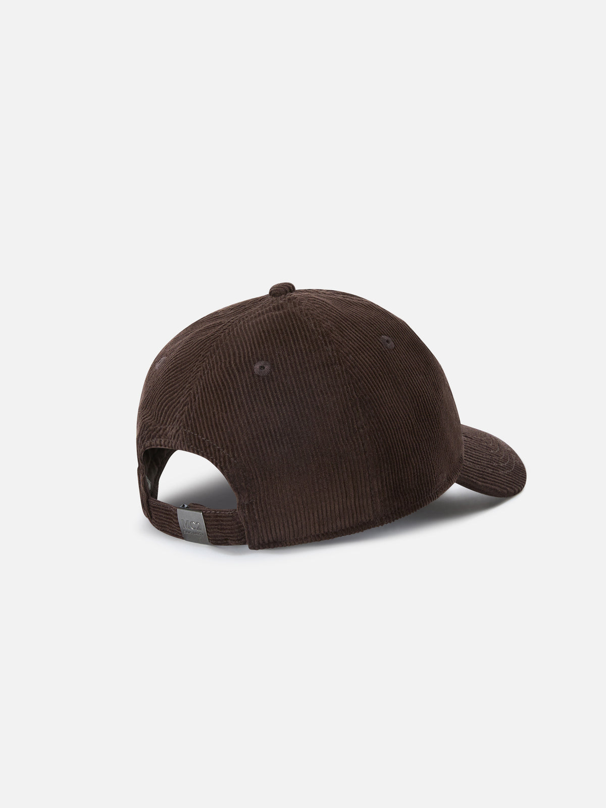Cappello Baseball marrone in velluto a coste con ricamo logo