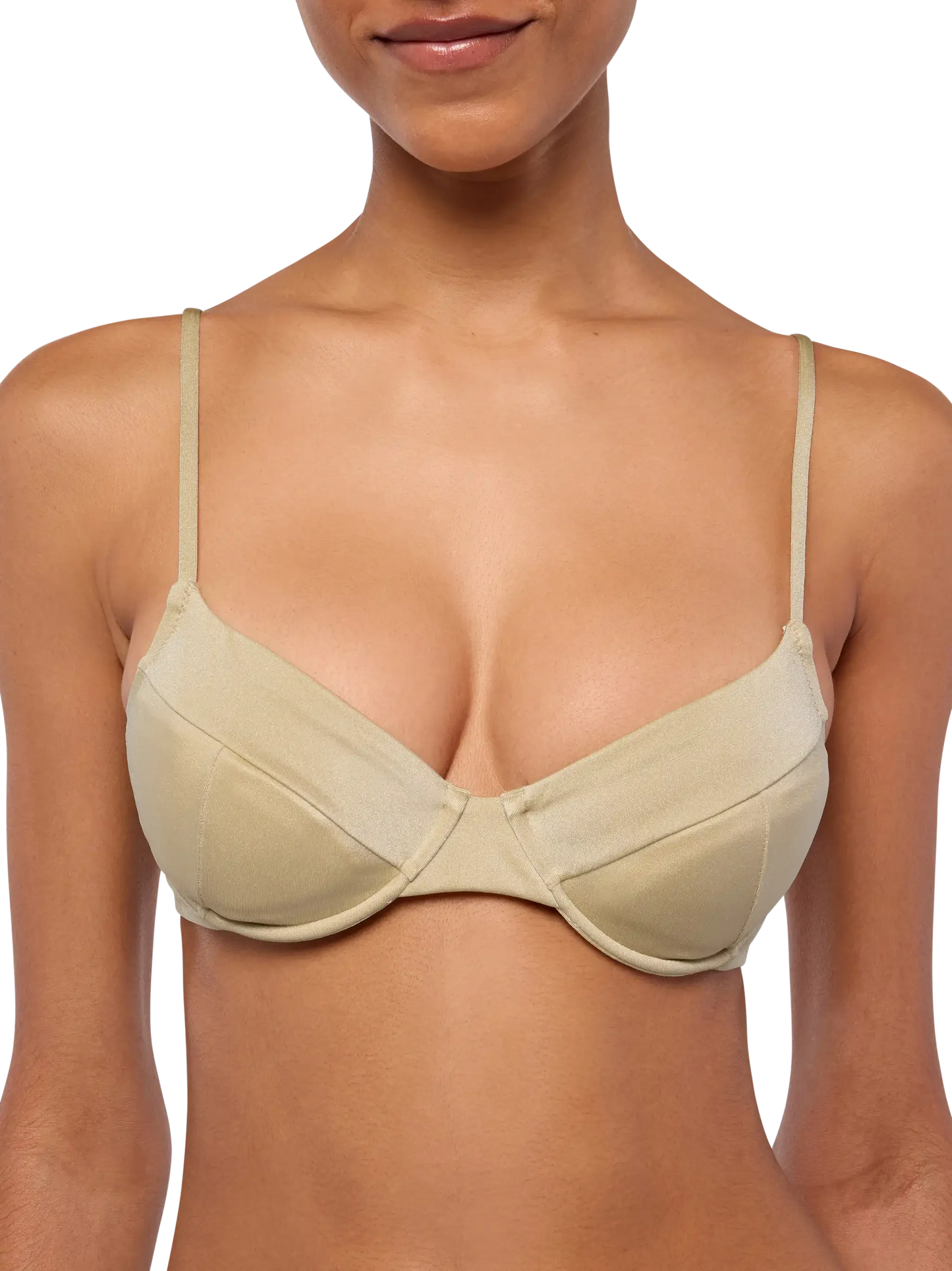 Bea underwired shimmer gold bralette - MC2 Saint Barth