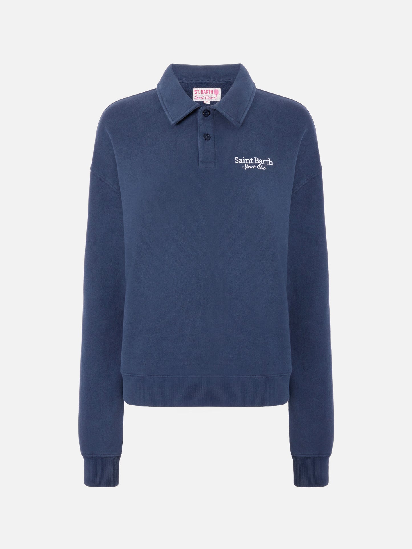 Blaues Berenice-Sweatshirt mit Stickerei des Saint Barth Sport Clubs